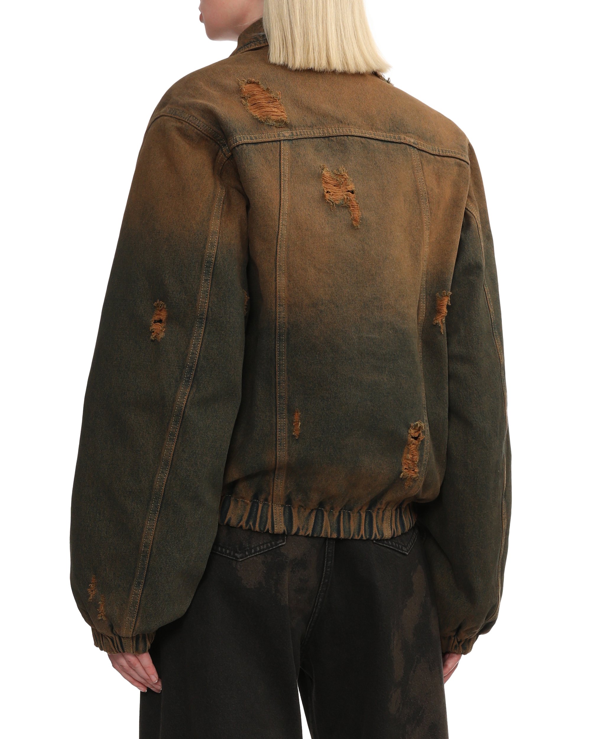 Chaqueta vaquera lavada con detalles desgastados de EGONLAB