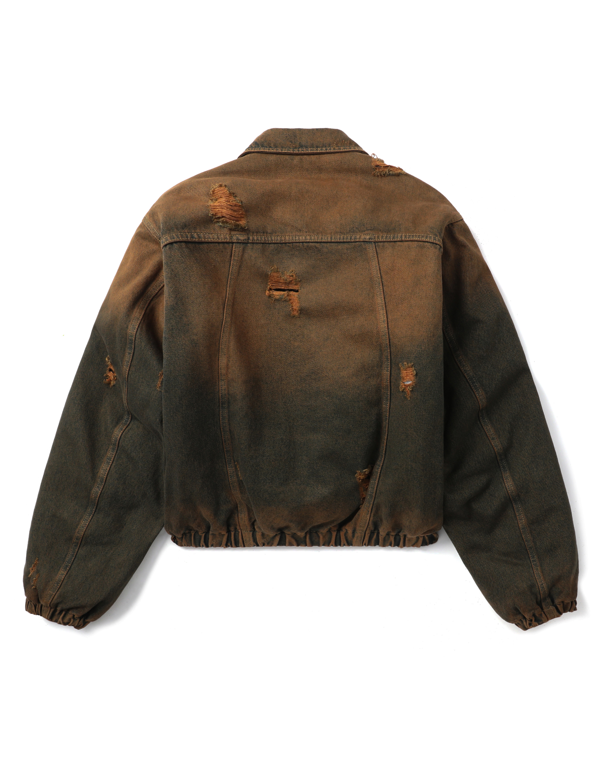 Chaqueta vaquera lavada con detalles desgastados de EGONLAB