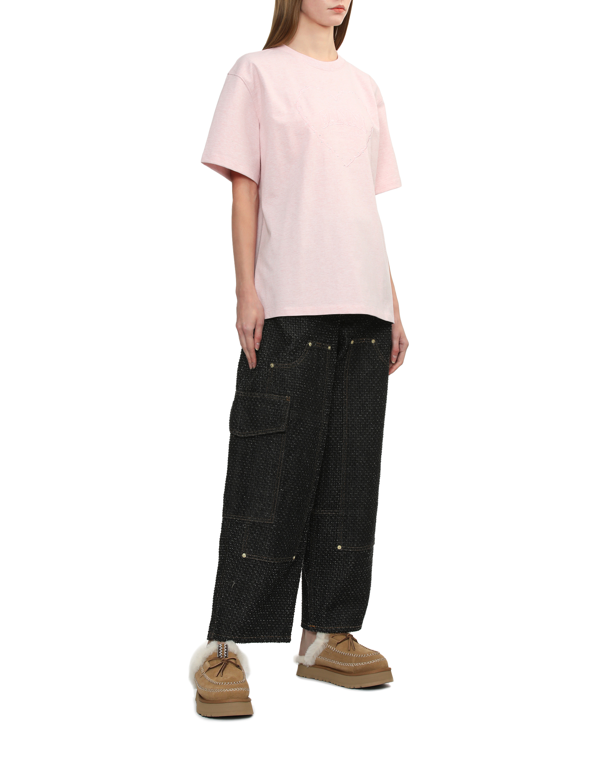 Camiseta con corazón de GANNI