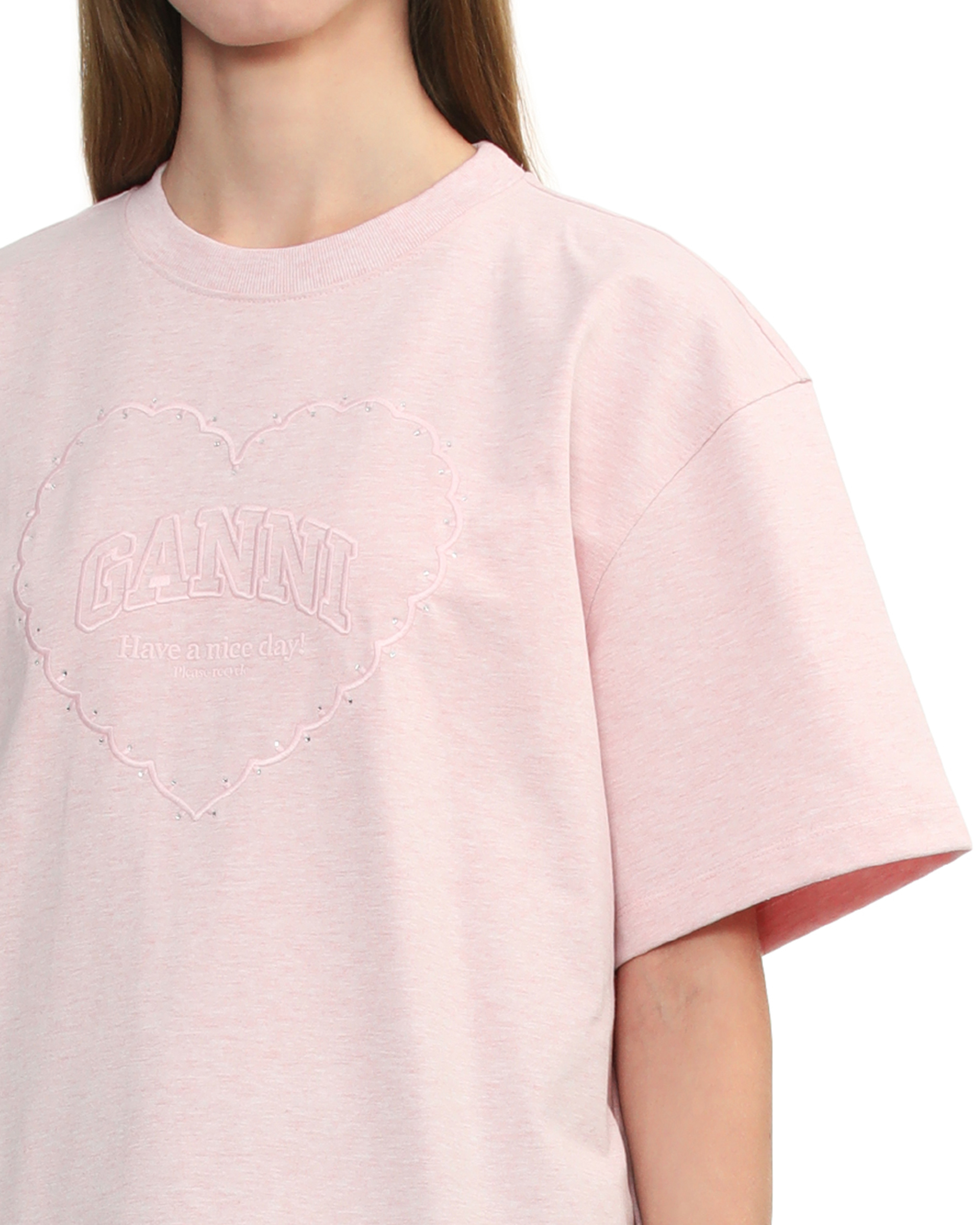 Camiseta con corazón de GANNI