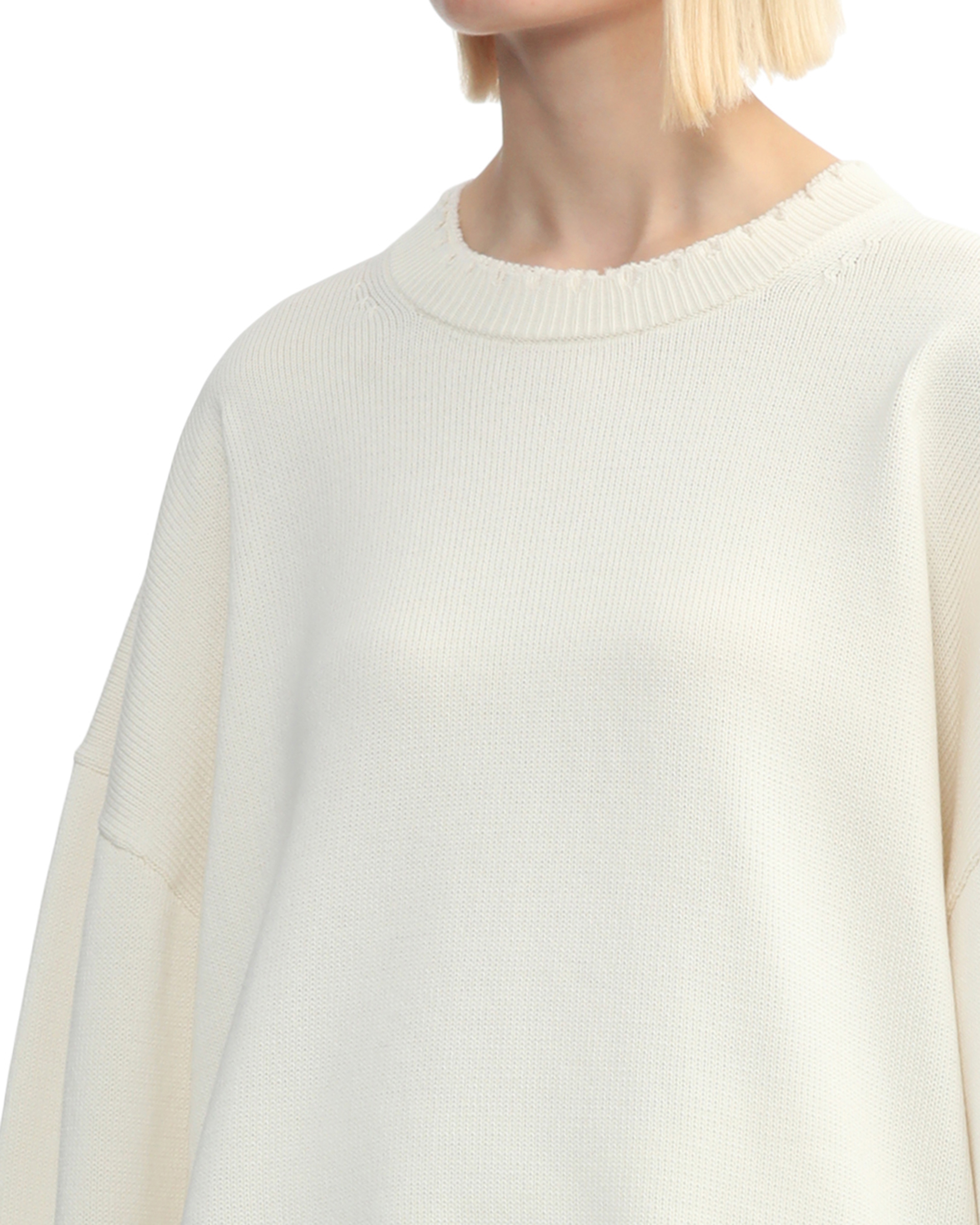 HELMUT LANG Suéter de canalé desgastado