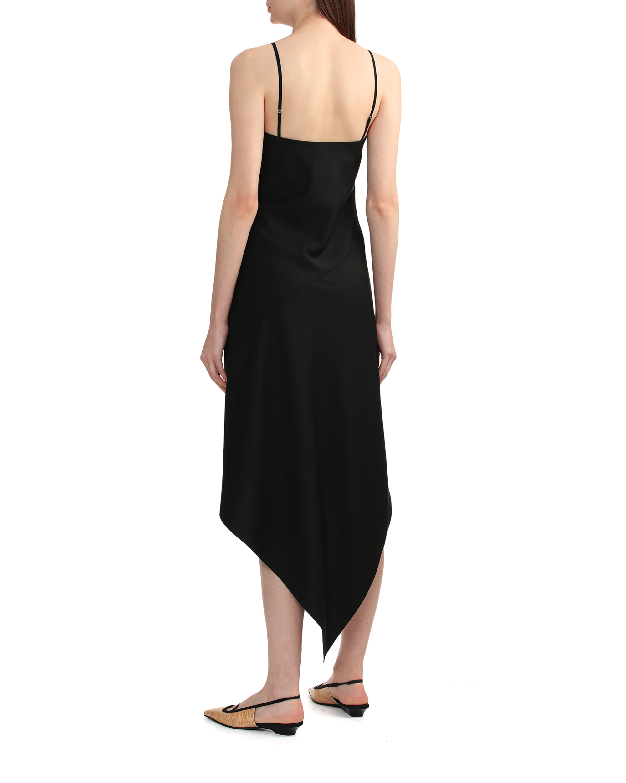 HELMUT LANG Vestido con dobladillo de bufanda