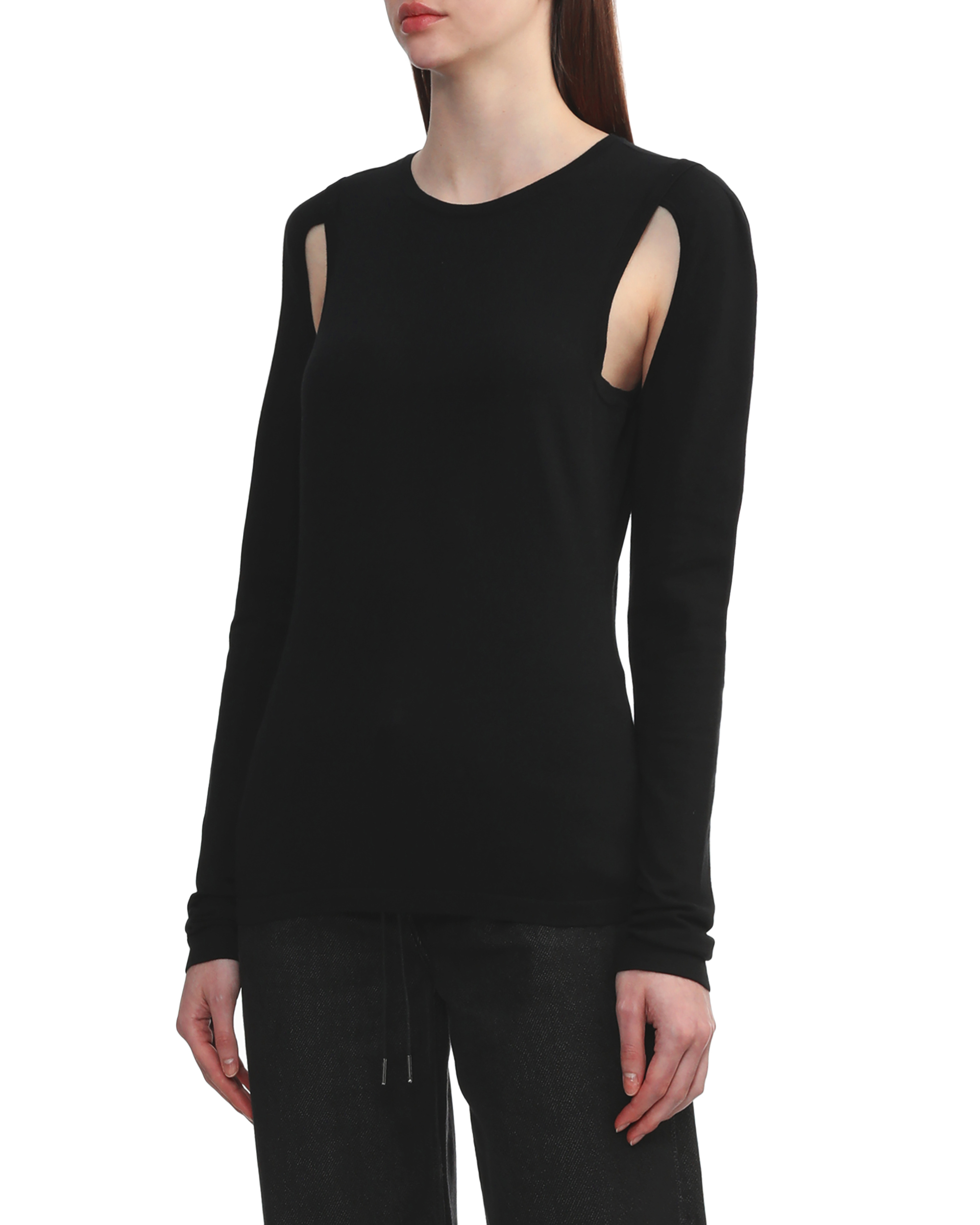 HELMUT LANG Top de cuello redondo con aberturas