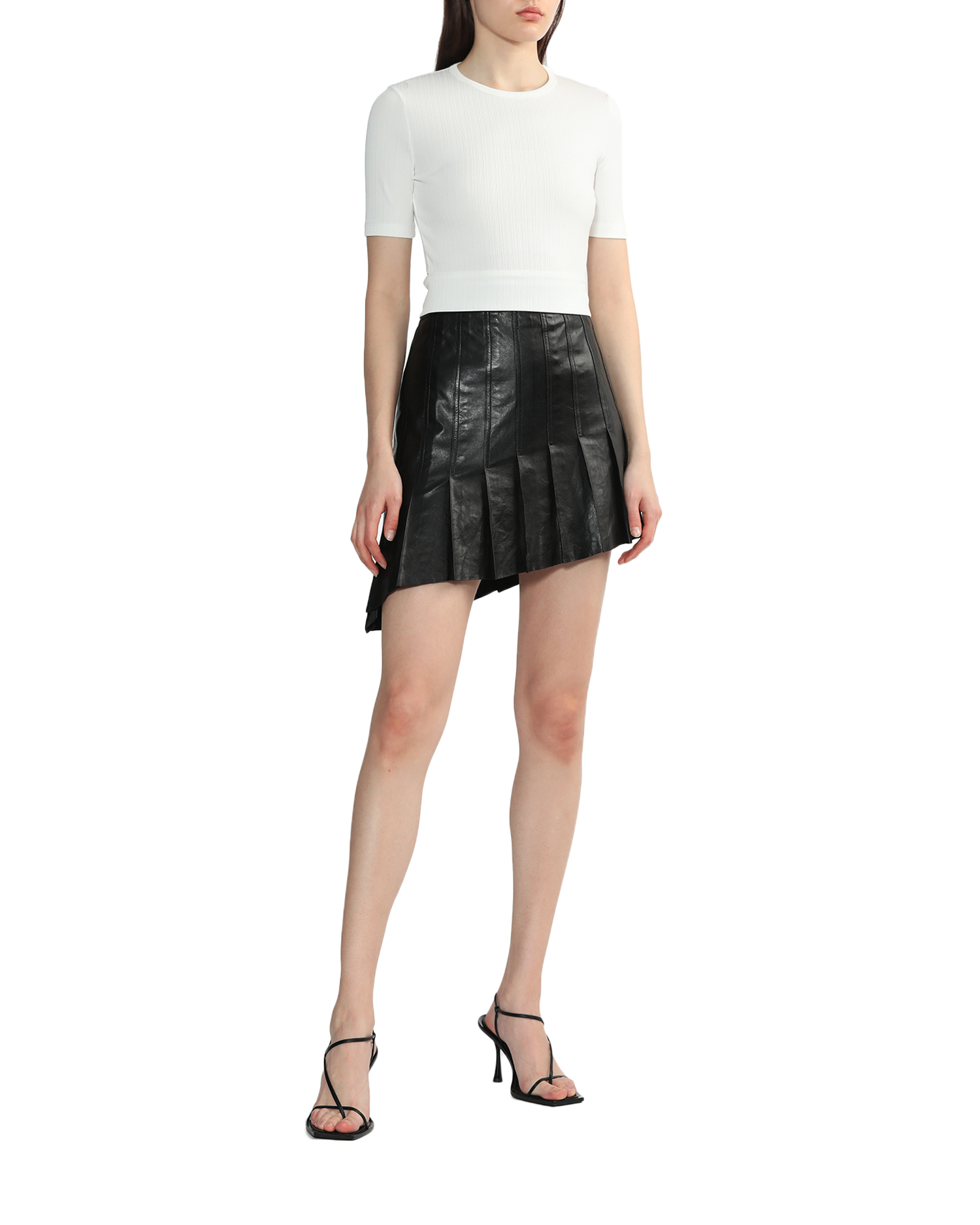 HELMUT LANG Camiseta corta de canalé