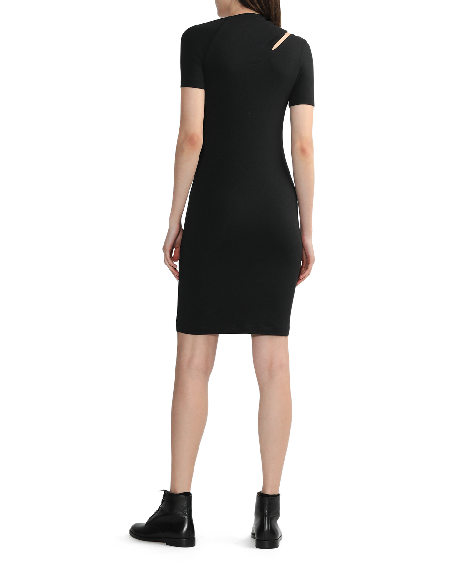 HELMUT LANG Vestido estilo camiseta con corte slash