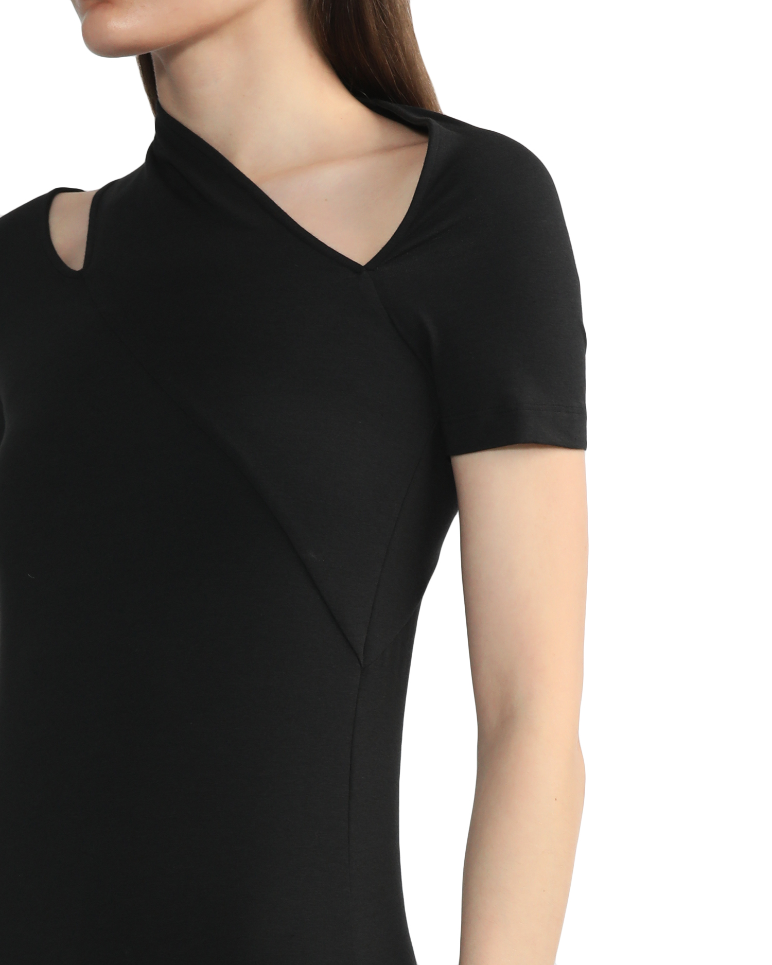 HELMUT LANG Vestido estilo camiseta con corte slash