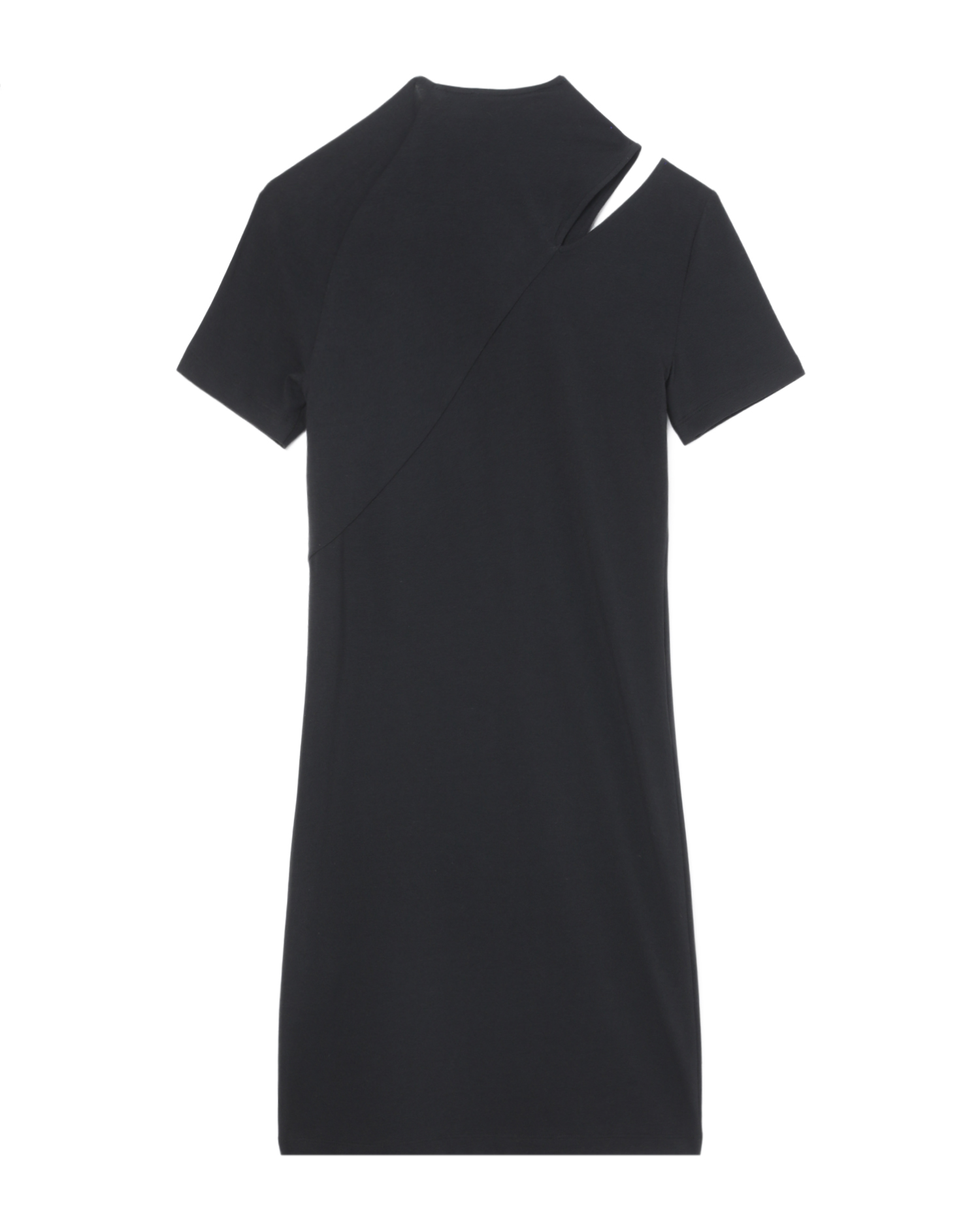 HELMUT LANG Vestido estilo camiseta con corte slash