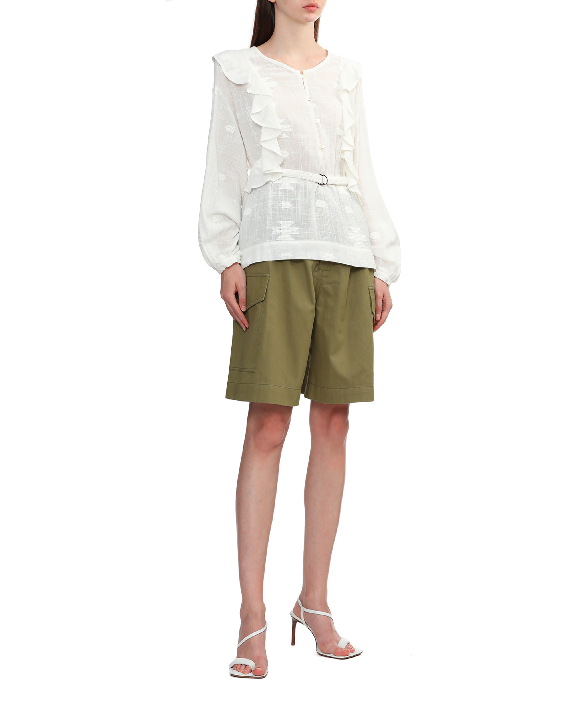 Top con cinturón en capas IRO