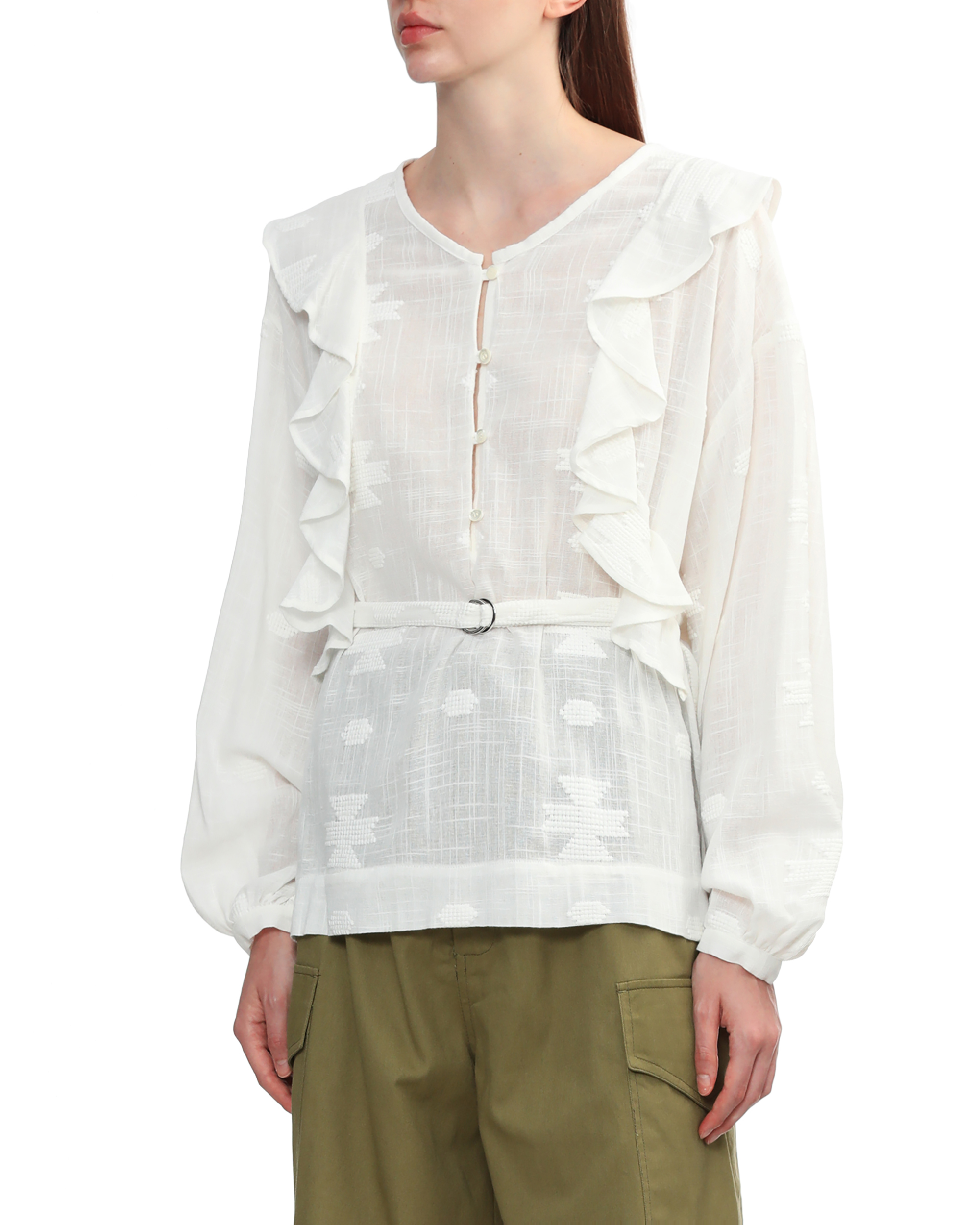 Top con cinturón en capas IRO