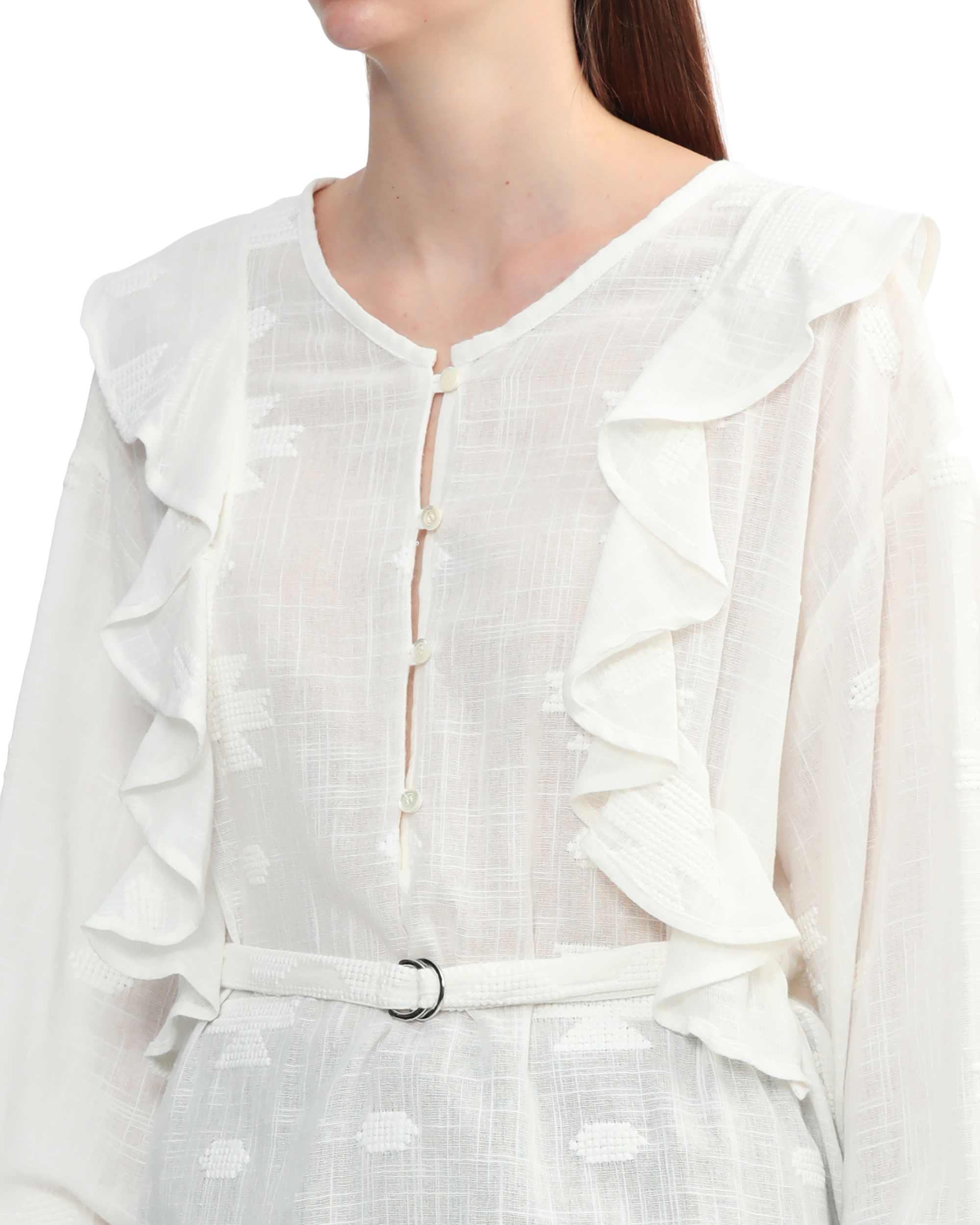 Top con cinturón en capas IRO