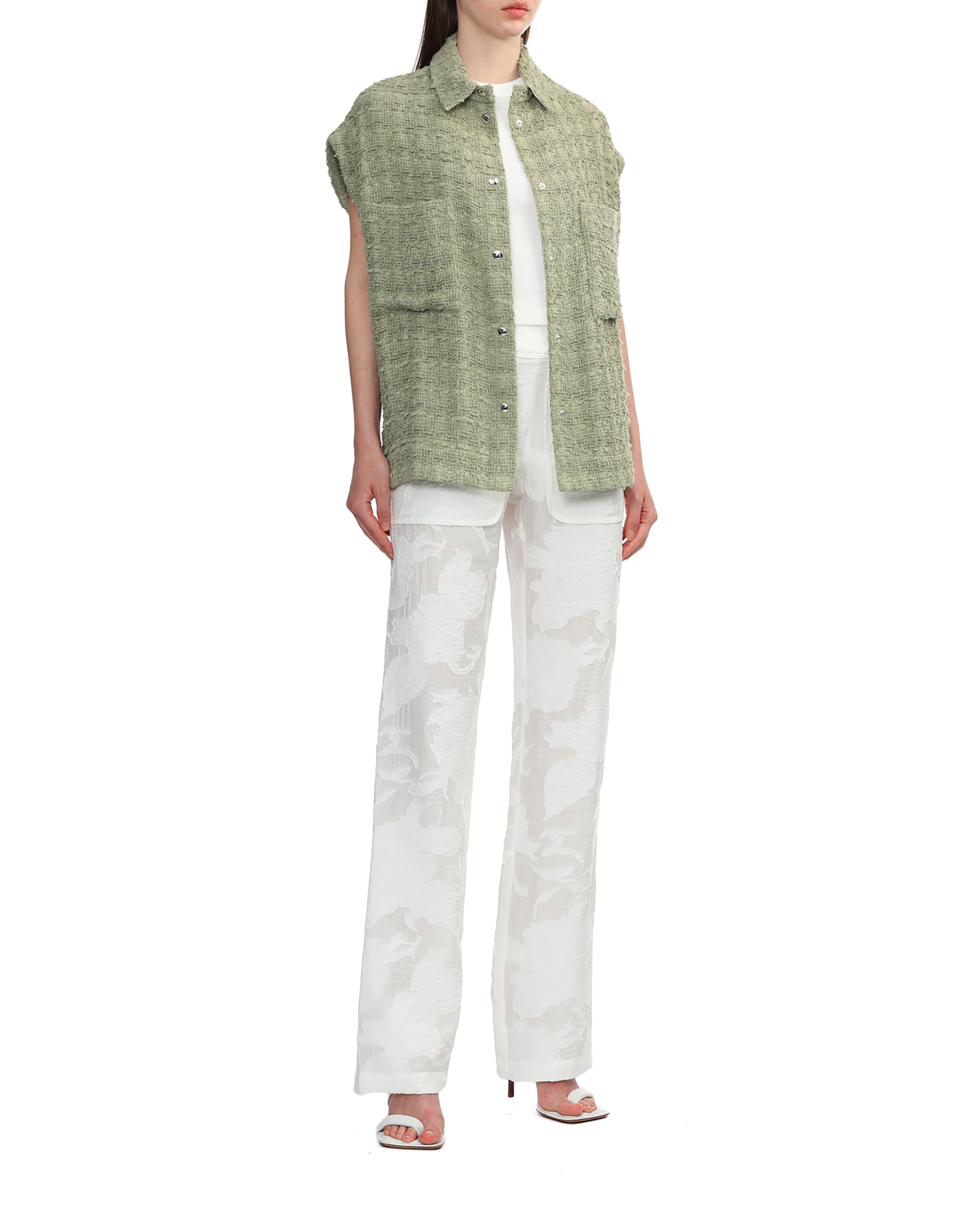 Pantalones de jacquard floral IRO