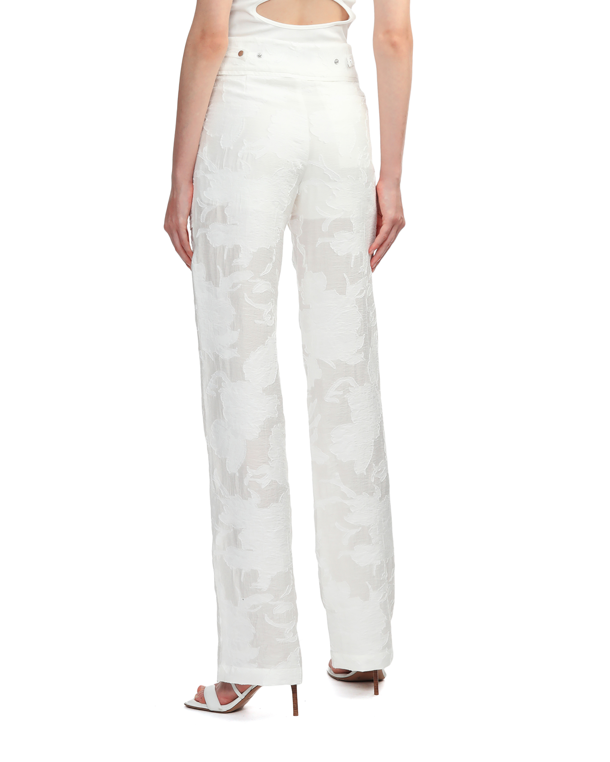 Pantalones de jacquard floral IRO