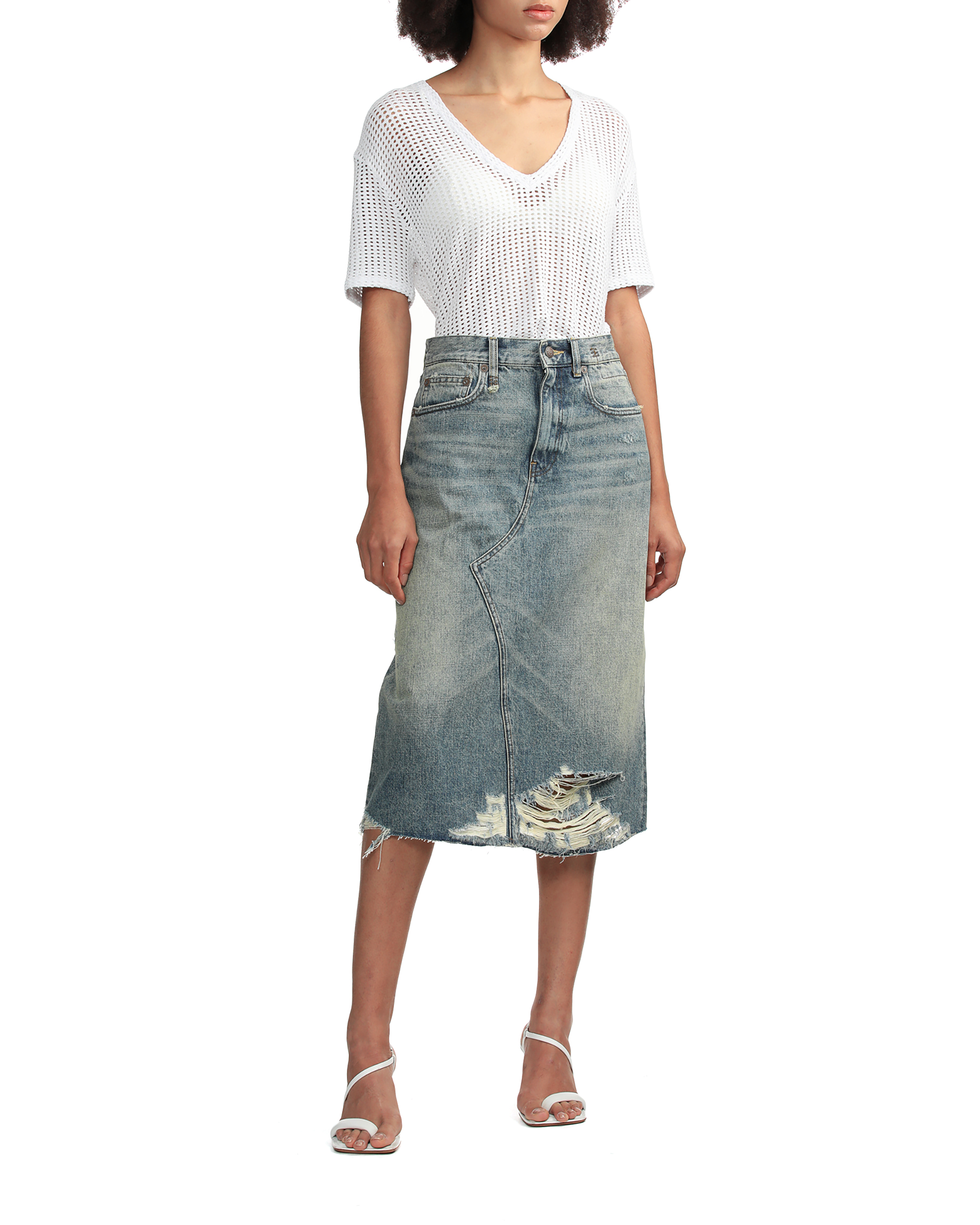 Top de malla con cuello en V IRO