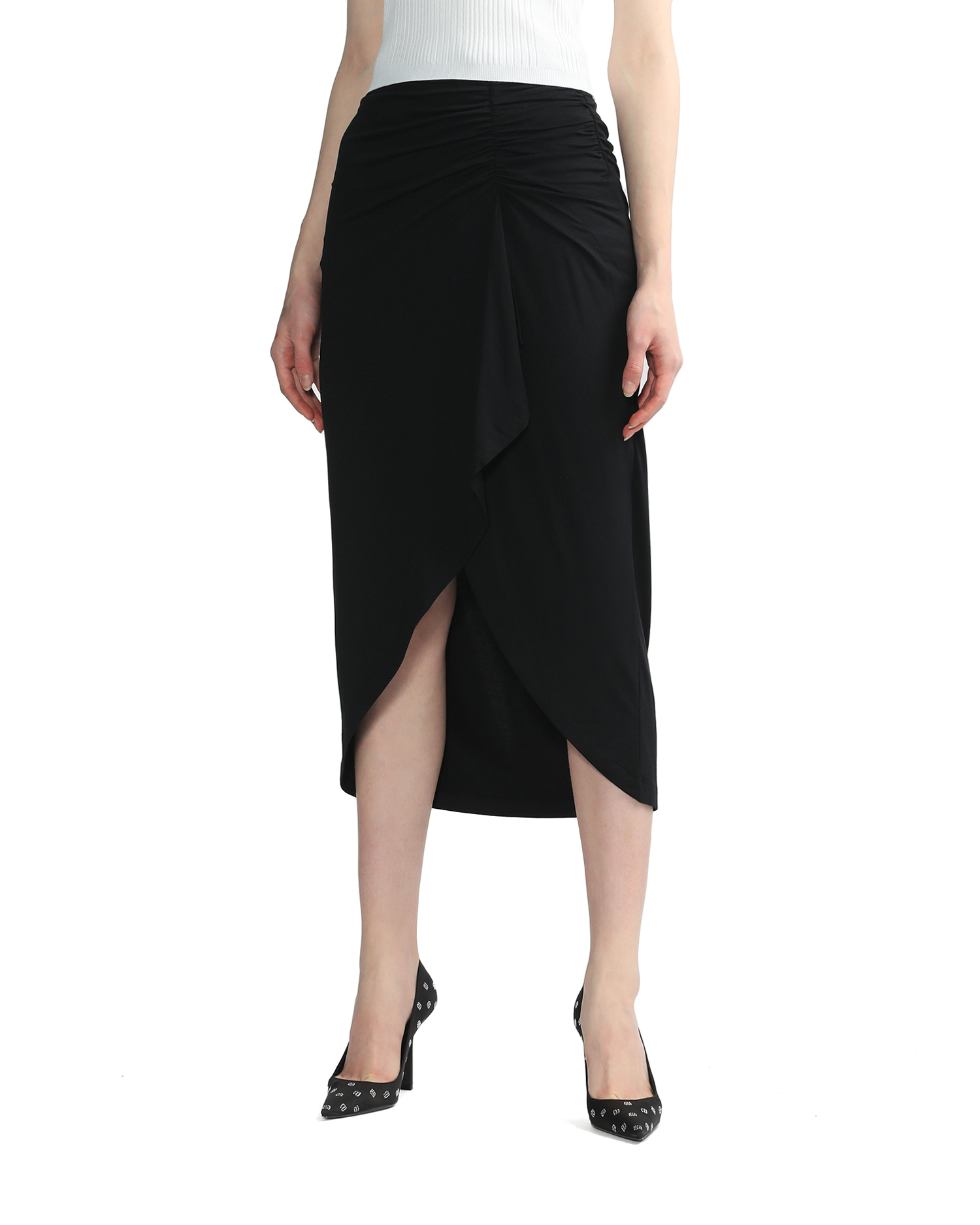 Falda midi con volantes IRO Kales