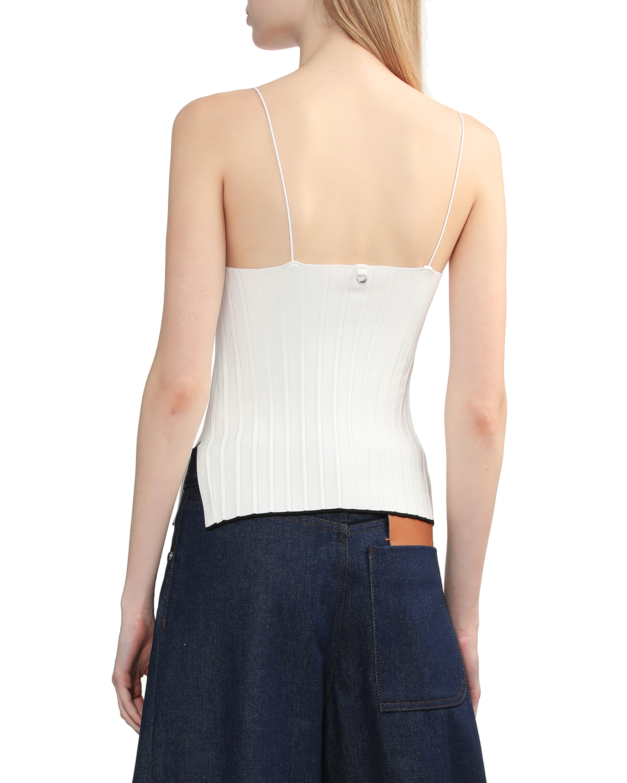 JACQUEMUS Camiseta sin mangas Le haut maille plisada y plegada