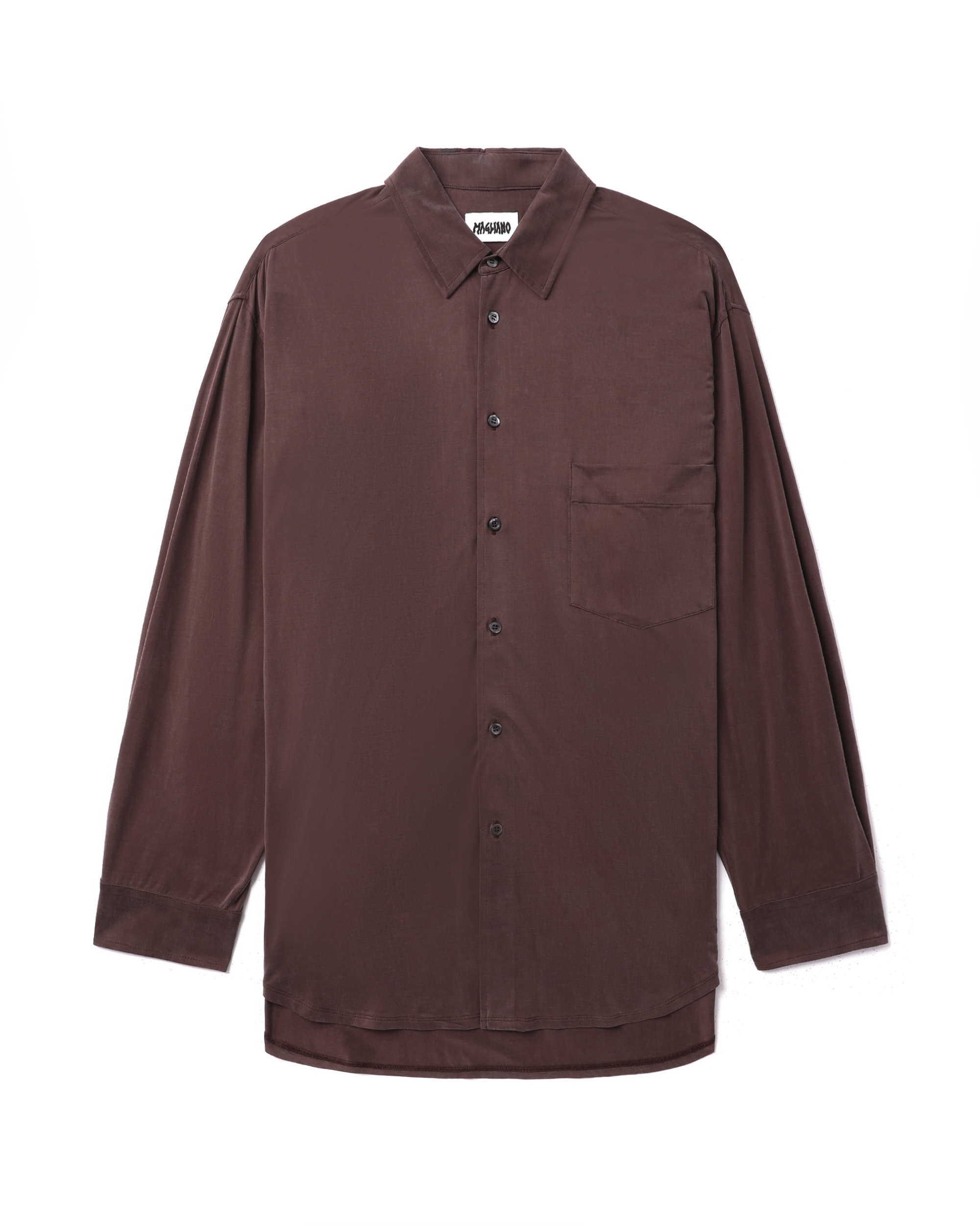 MAGLIANO Camisa de satén con espalda trenzada