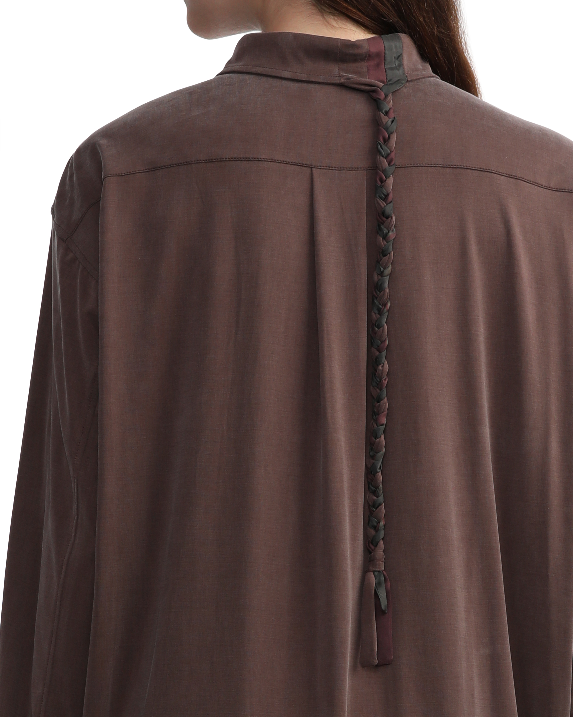 MAGLIANO Camisa de satén con espalda trenzada