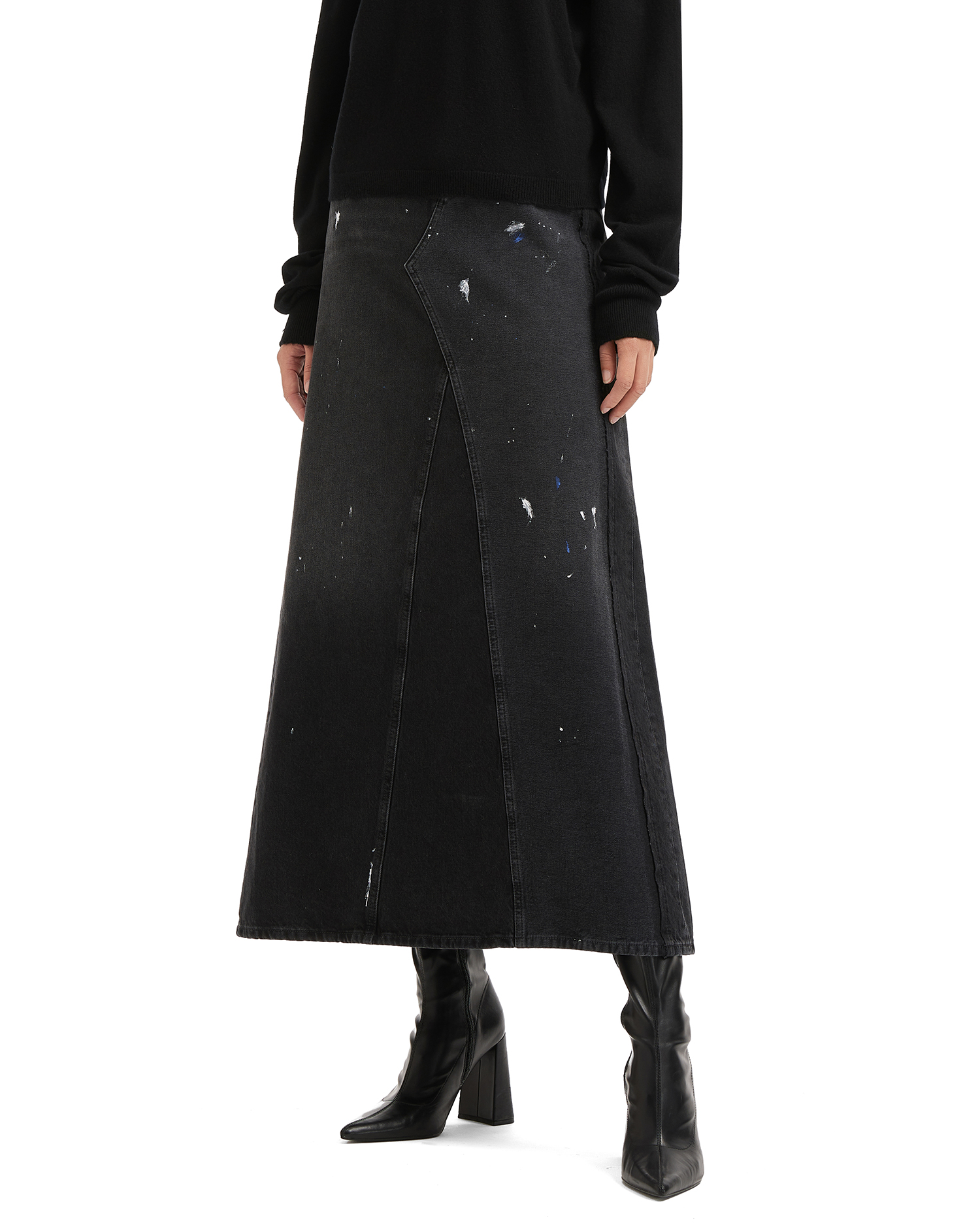 MM6 MAISON MARGIELA Falda vaquera pintada