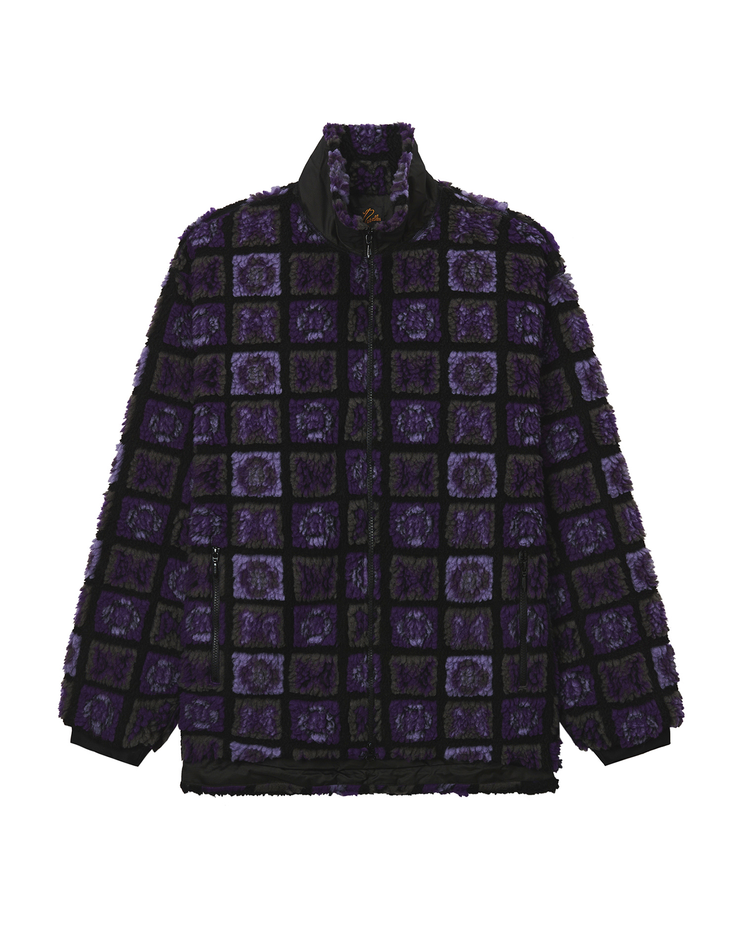 NEEDLES 柄フリース ジップアップジャケット