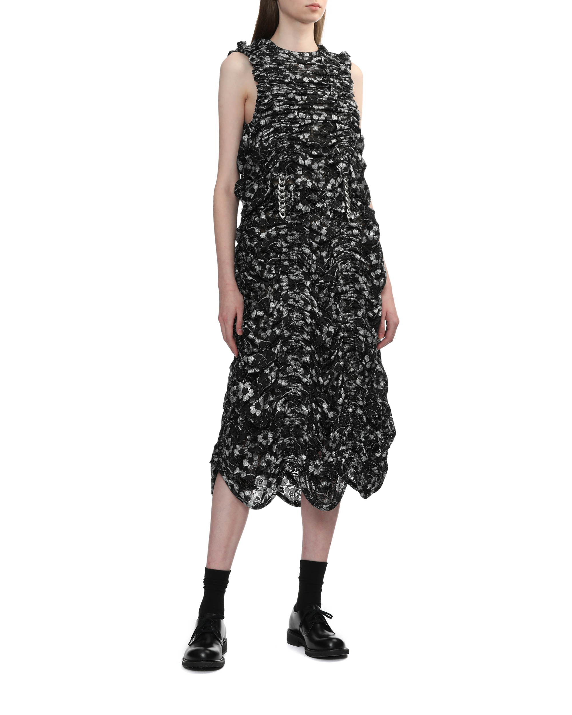 NOIR KEI NINOMIYA Camiseta sin mangas fruncida floral