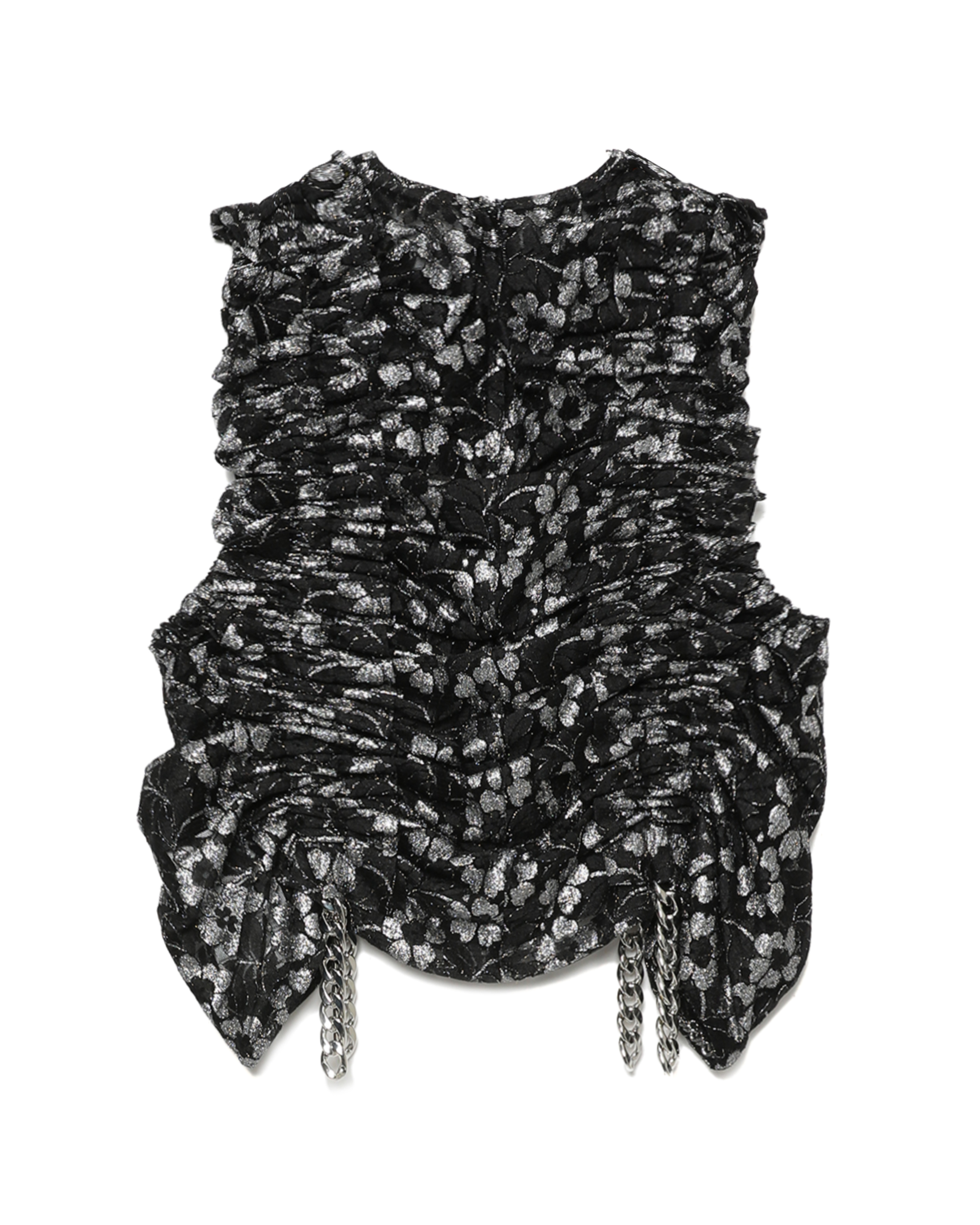 NOIR KEI NINOMIYA Camiseta sin mangas fruncida floral