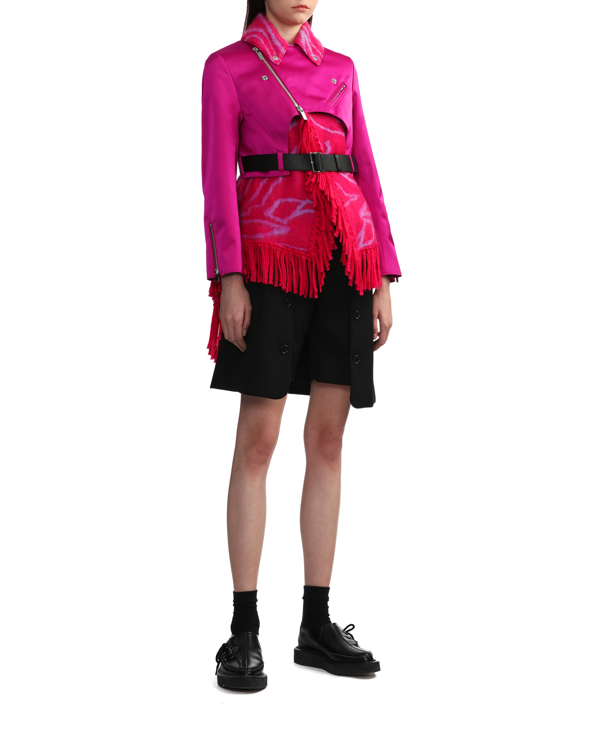 Chaqueta biker con bufanda NOIR KEI NINOMIYA