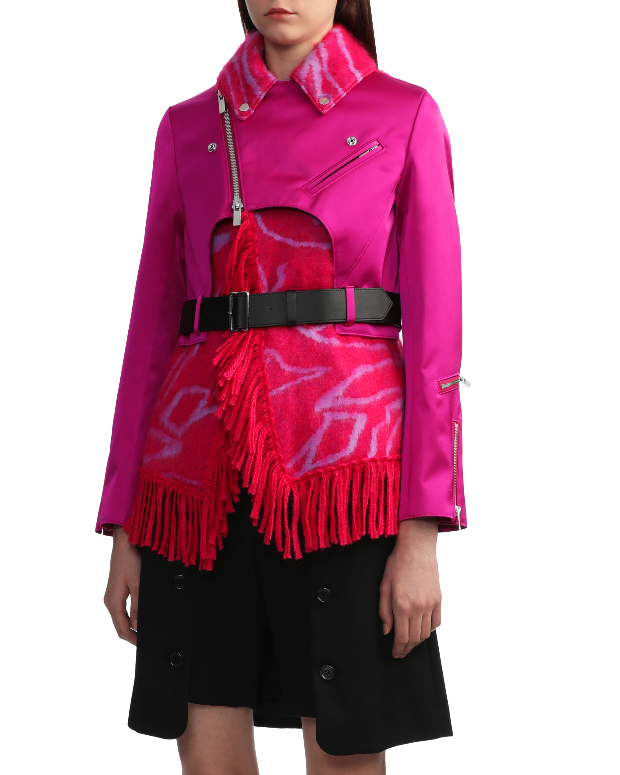 Chaqueta biker con bufanda NOIR KEI NINOMIYA