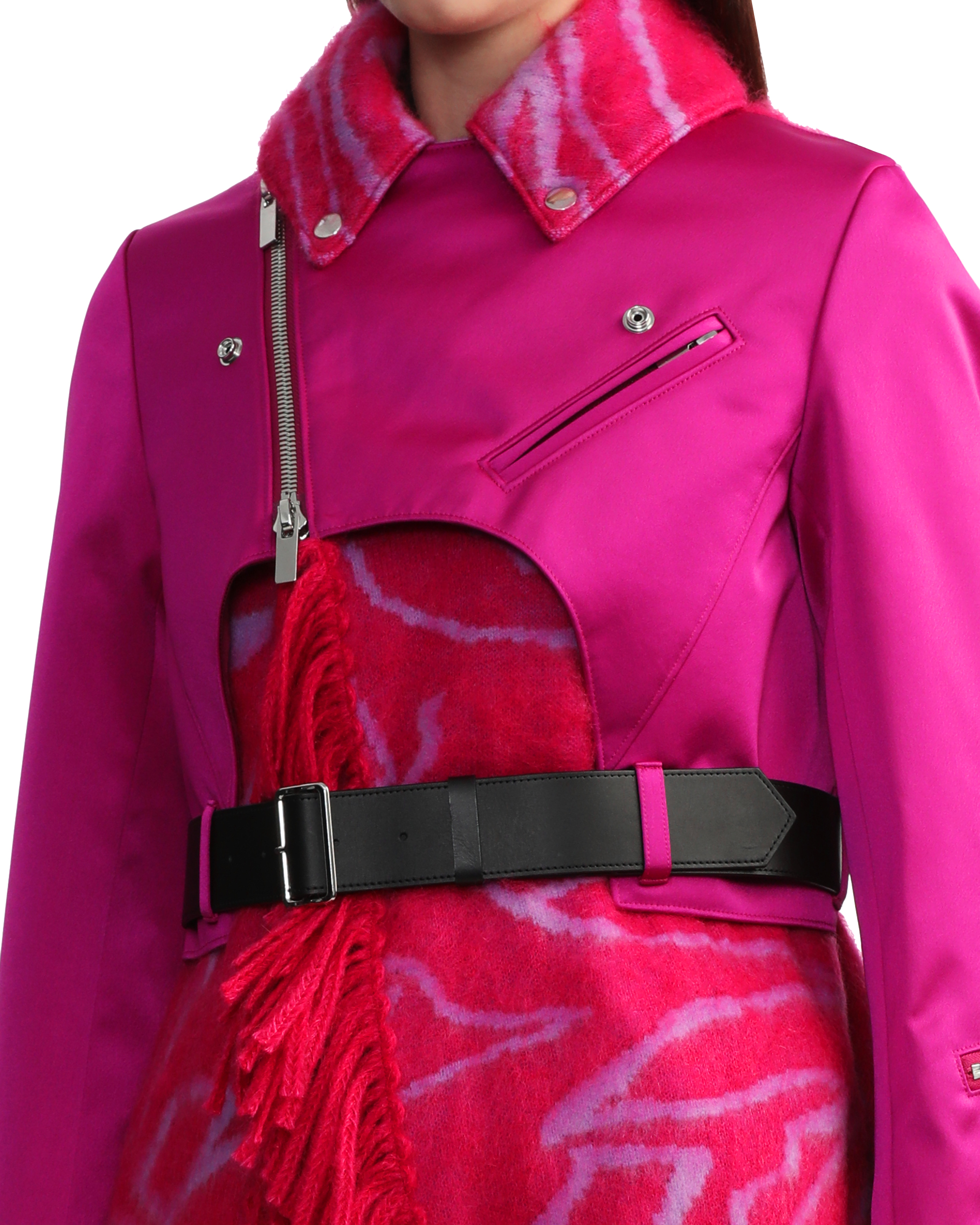 Chaqueta biker con bufanda NOIR KEI NINOMIYA