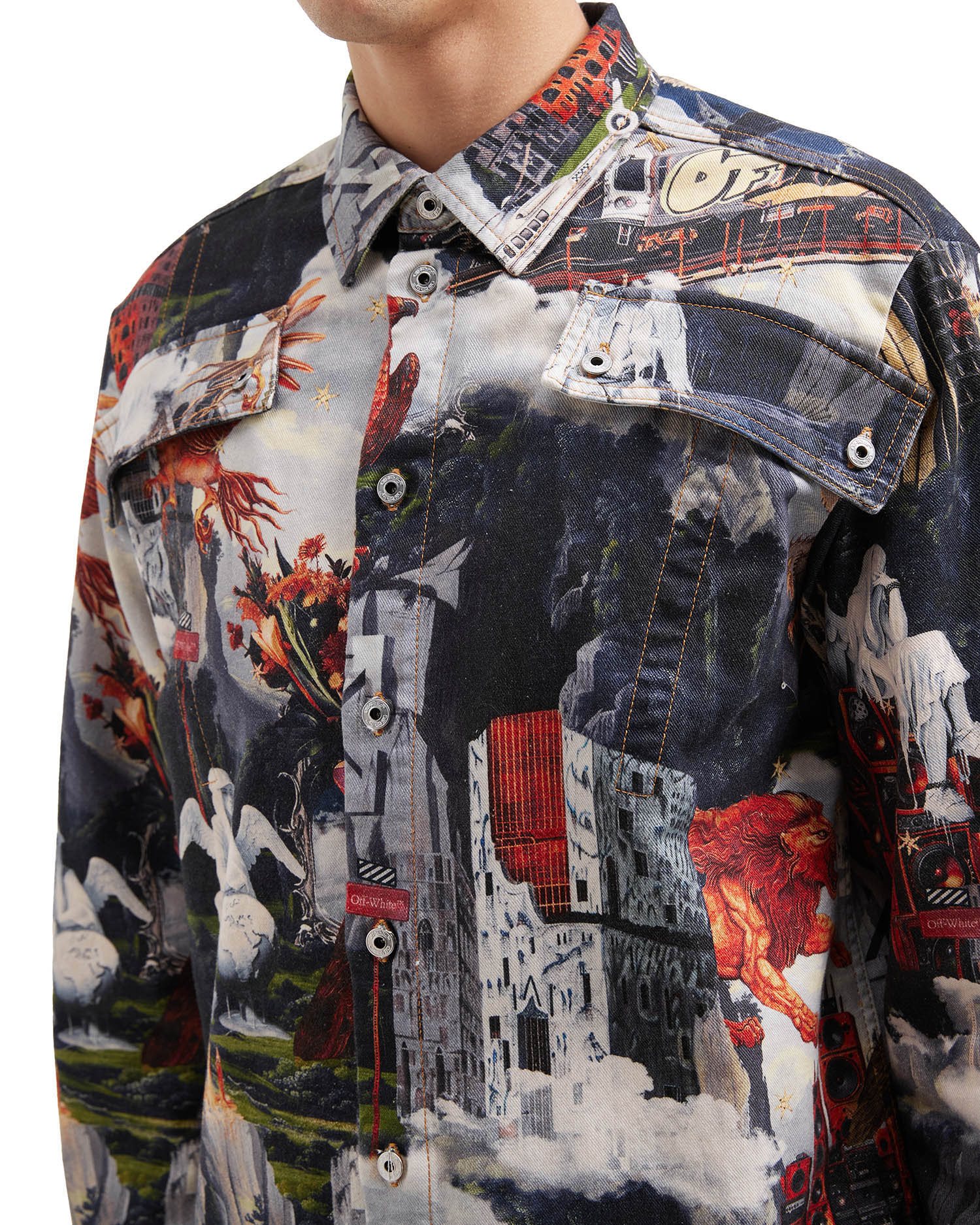 Camiseta militar de pintura mundial OFF-WHITE™