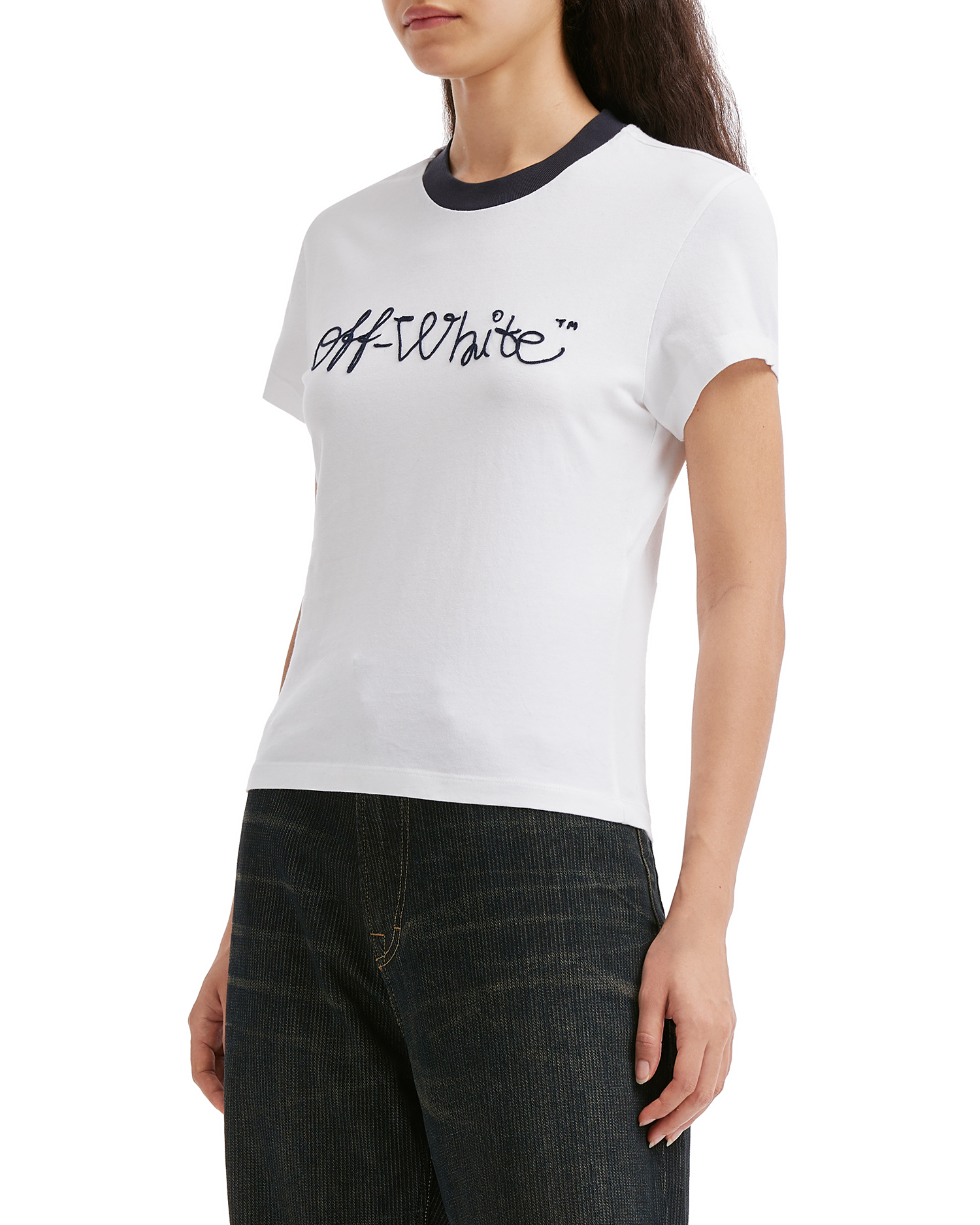 Camiseta con logotipo bordado de OFF-WHITE™
