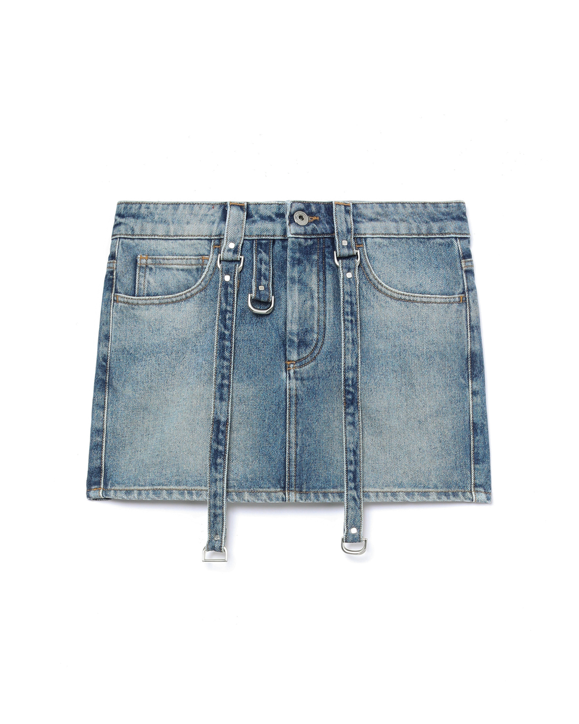 Minifalda vaquera con parche del logotipo de OFF-WHITE™