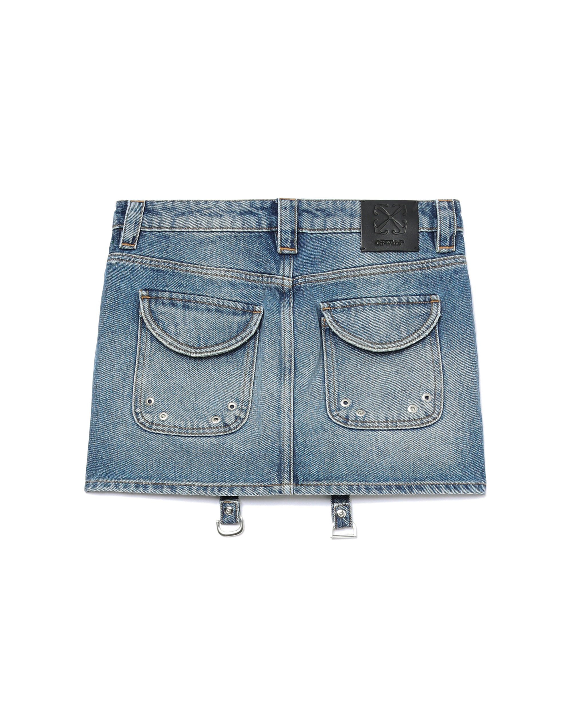 Minifalda vaquera con parche del logotipo de OFF-WHITE™