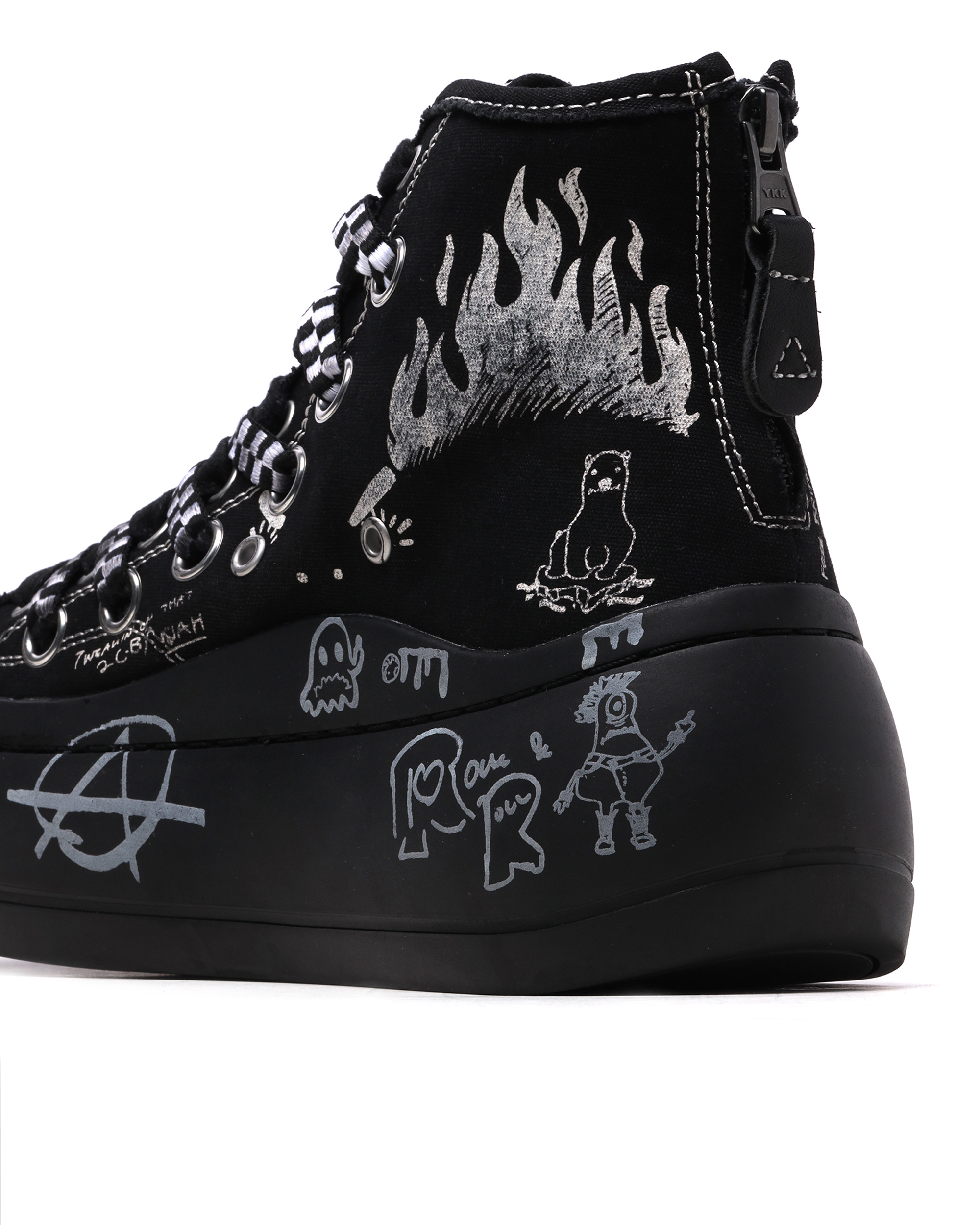 Zapatillas altas Kurt con doble ojal R13