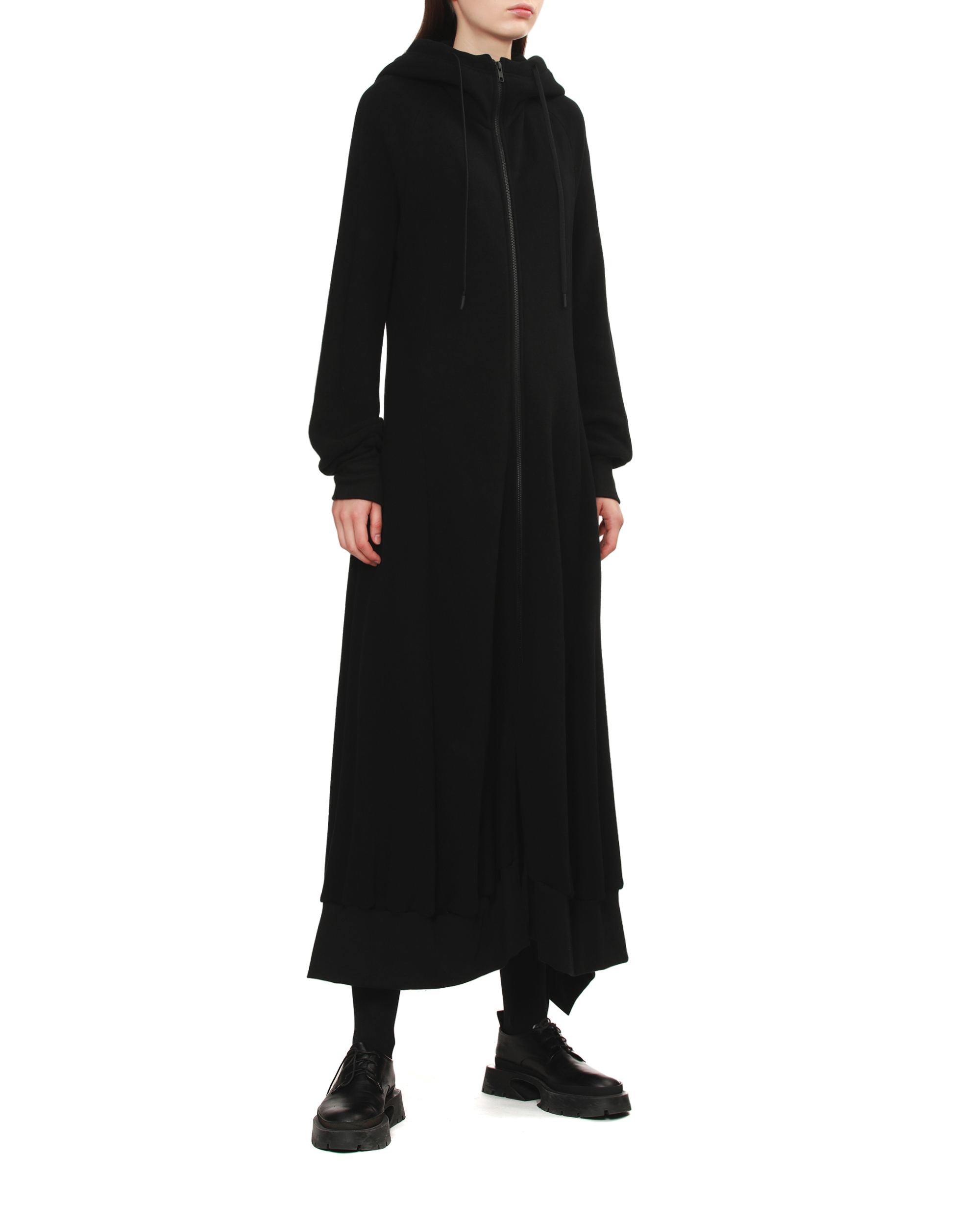 REGLAMENTO YOHJI YAMAMOTO Vestido con capucha y cremallera