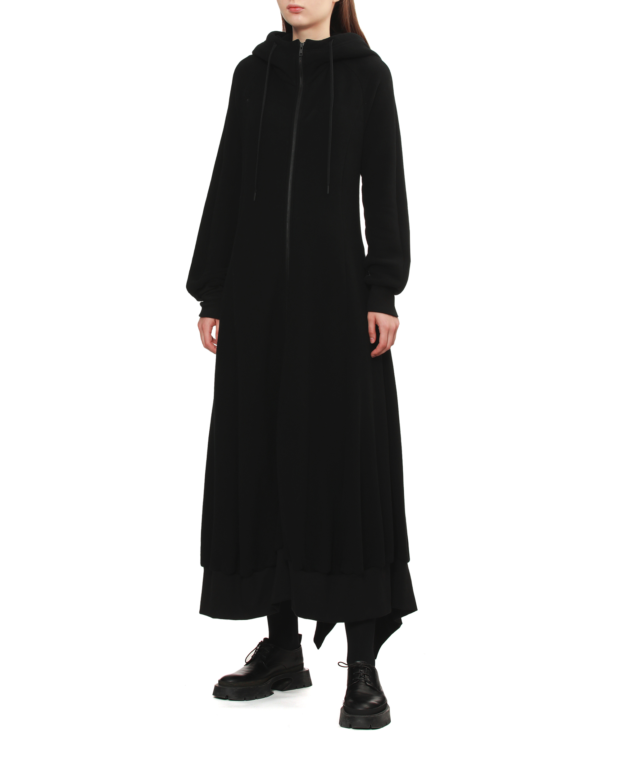 REGLAMENTO YOHJI YAMAMOTO Vestido con capucha y cremallera
