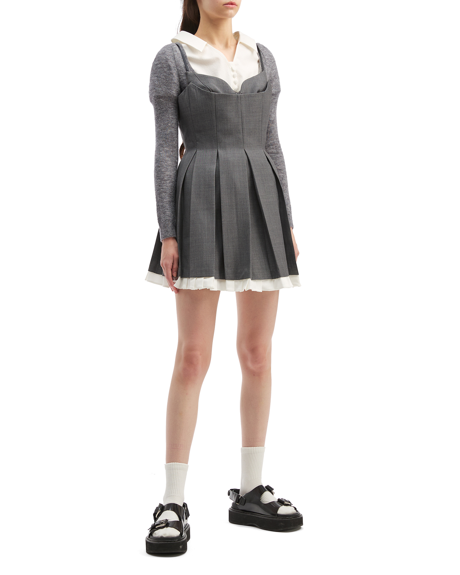 Cárdigan ajustado con logotipo SHUSHU/TONG