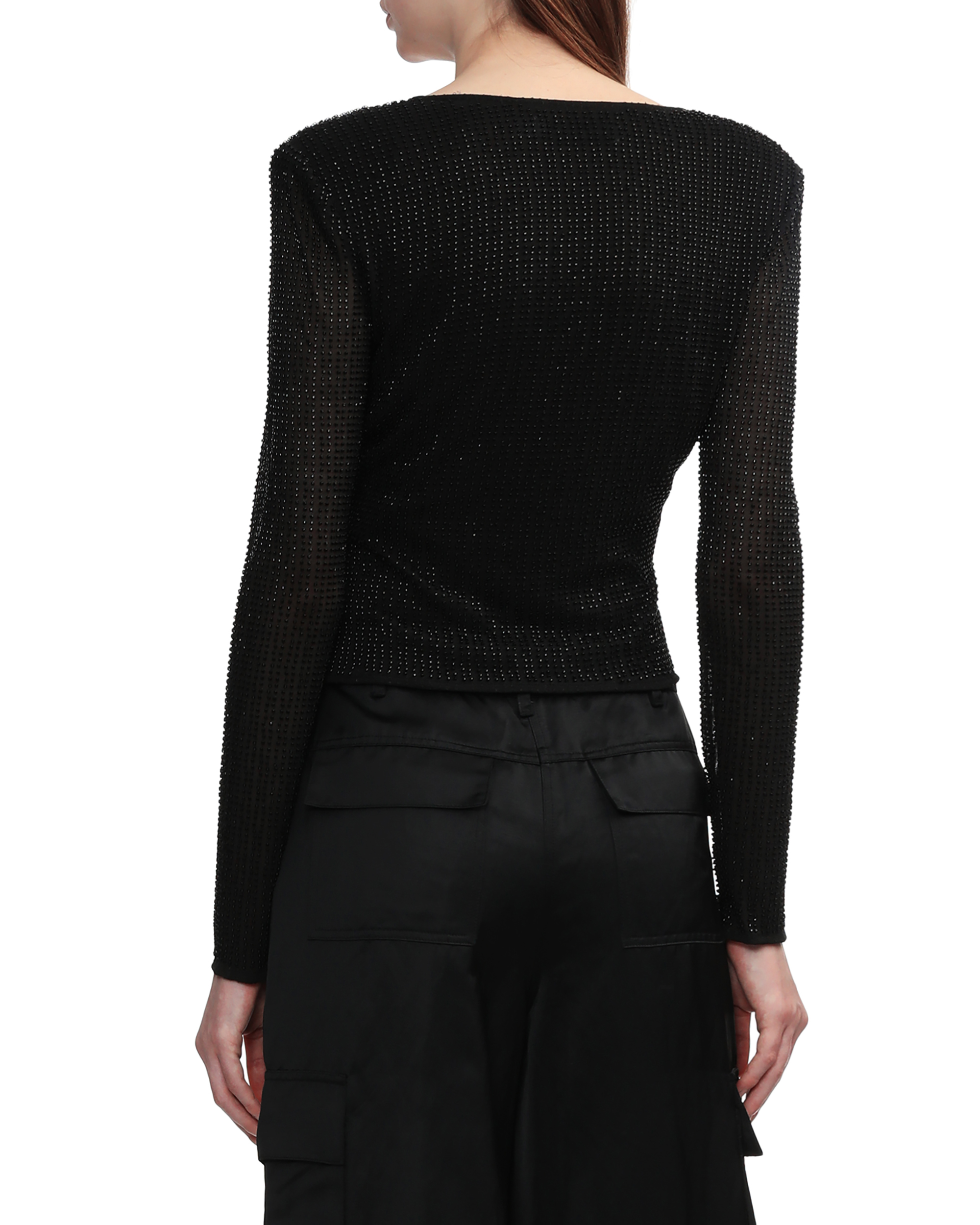 AUTORRETRATO Top de malla con cuentas