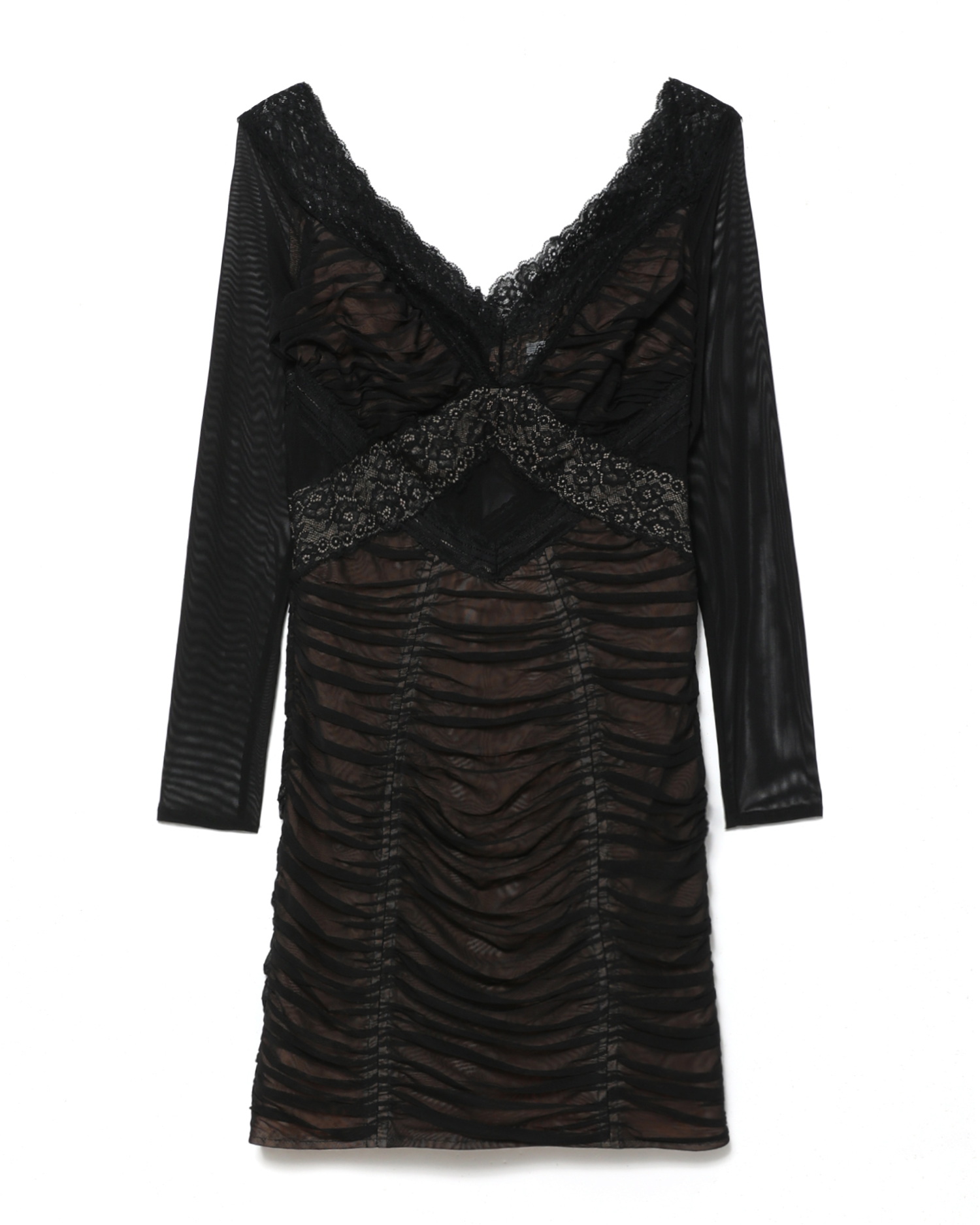 AUTORRETRATO Mini vestido de malla