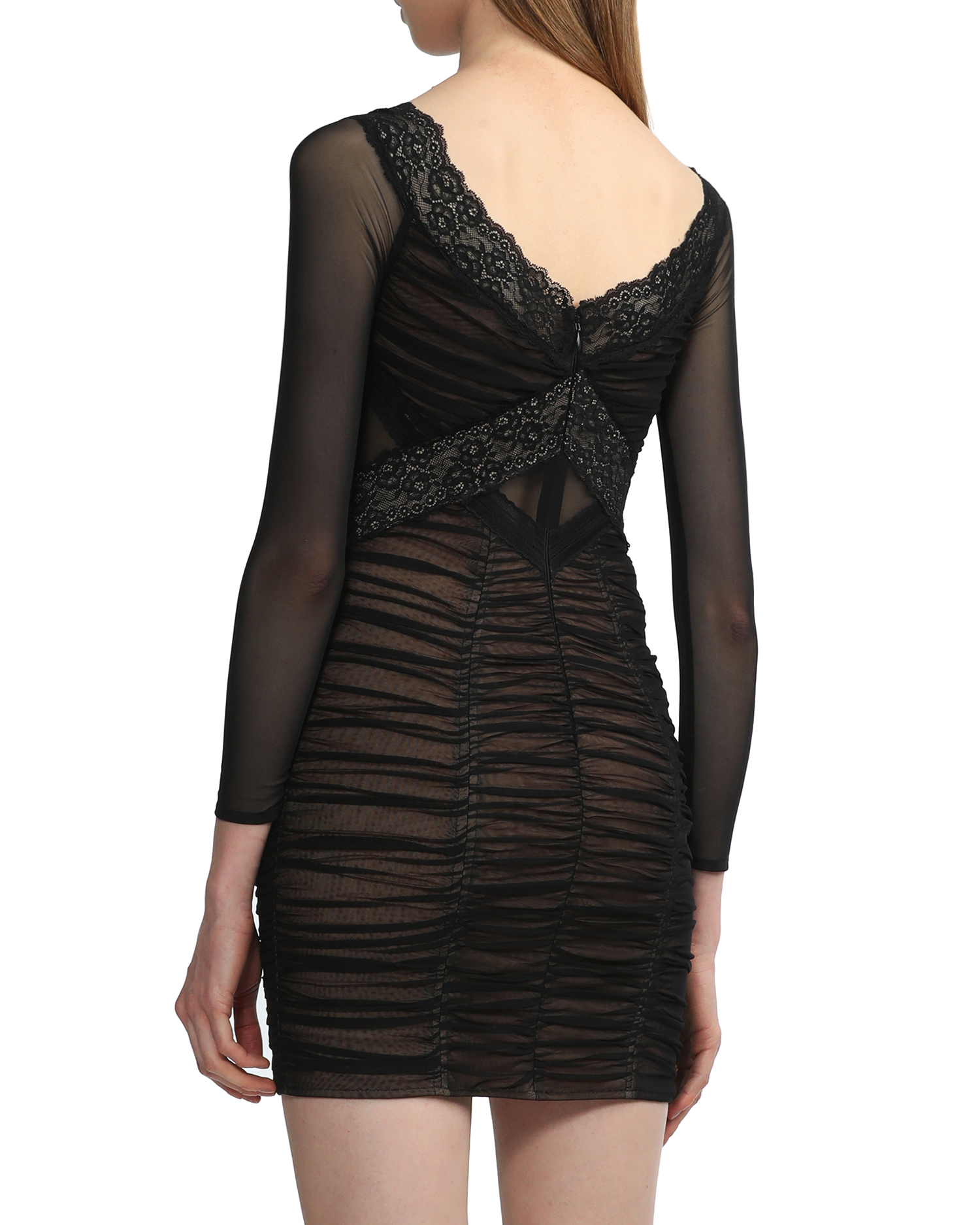 AUTORRETRATO Mini vestido de malla