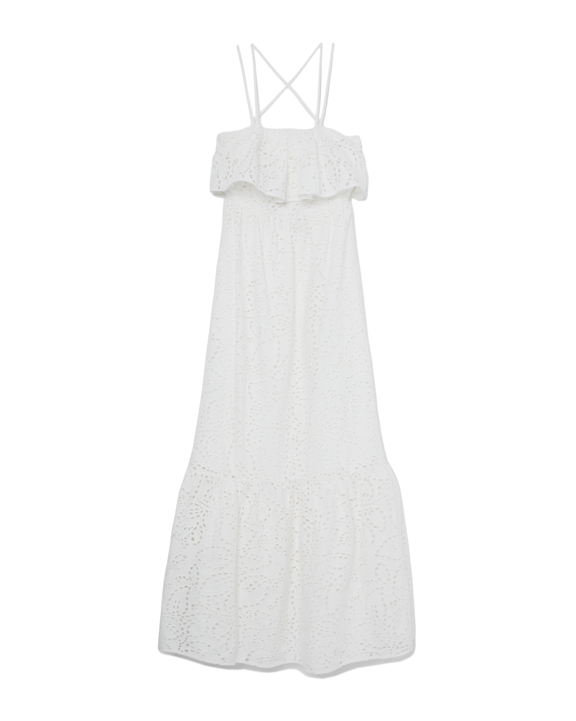 AUTORRETRATO Vestido largo bordado