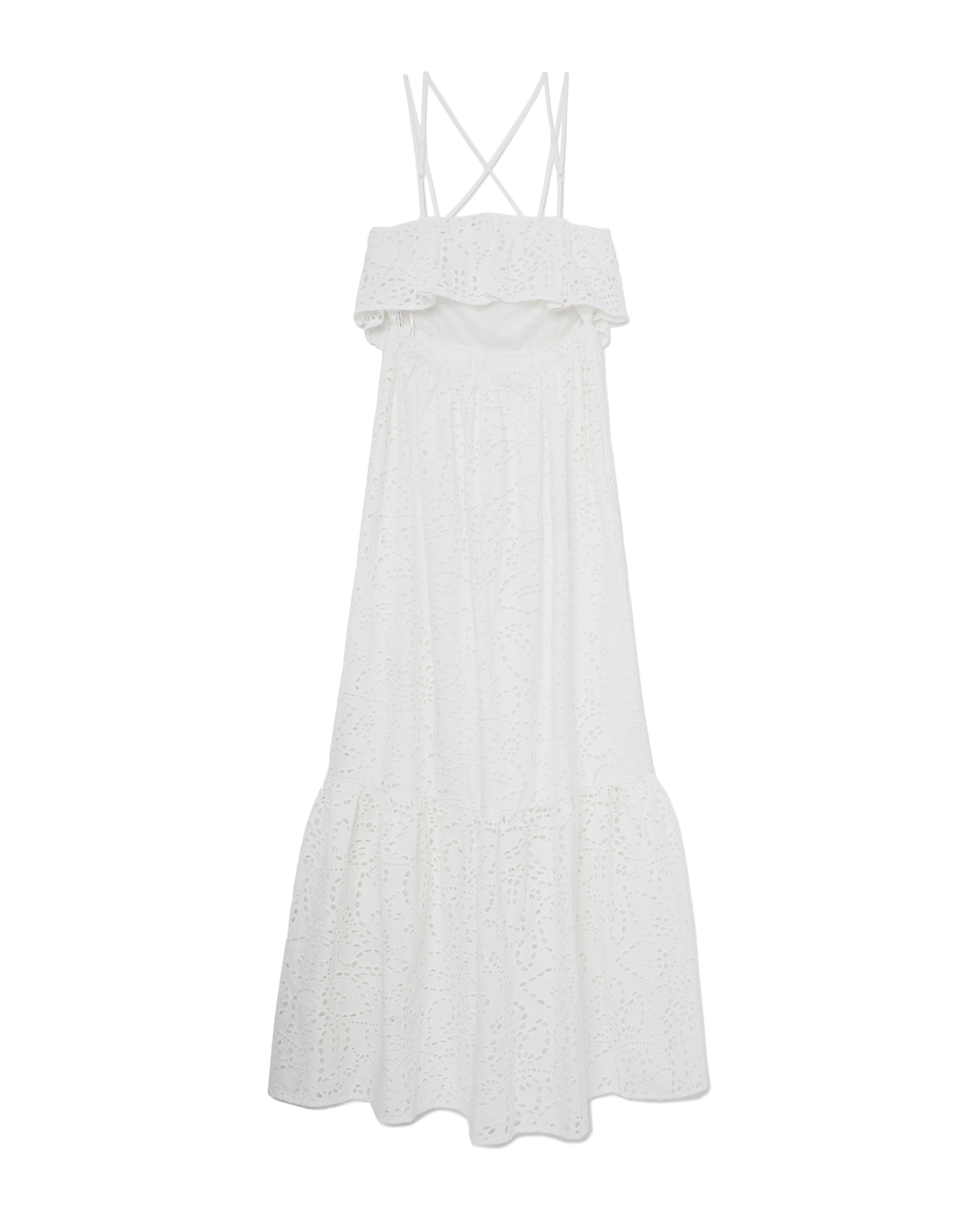 AUTORRETRATO Vestido largo bordado