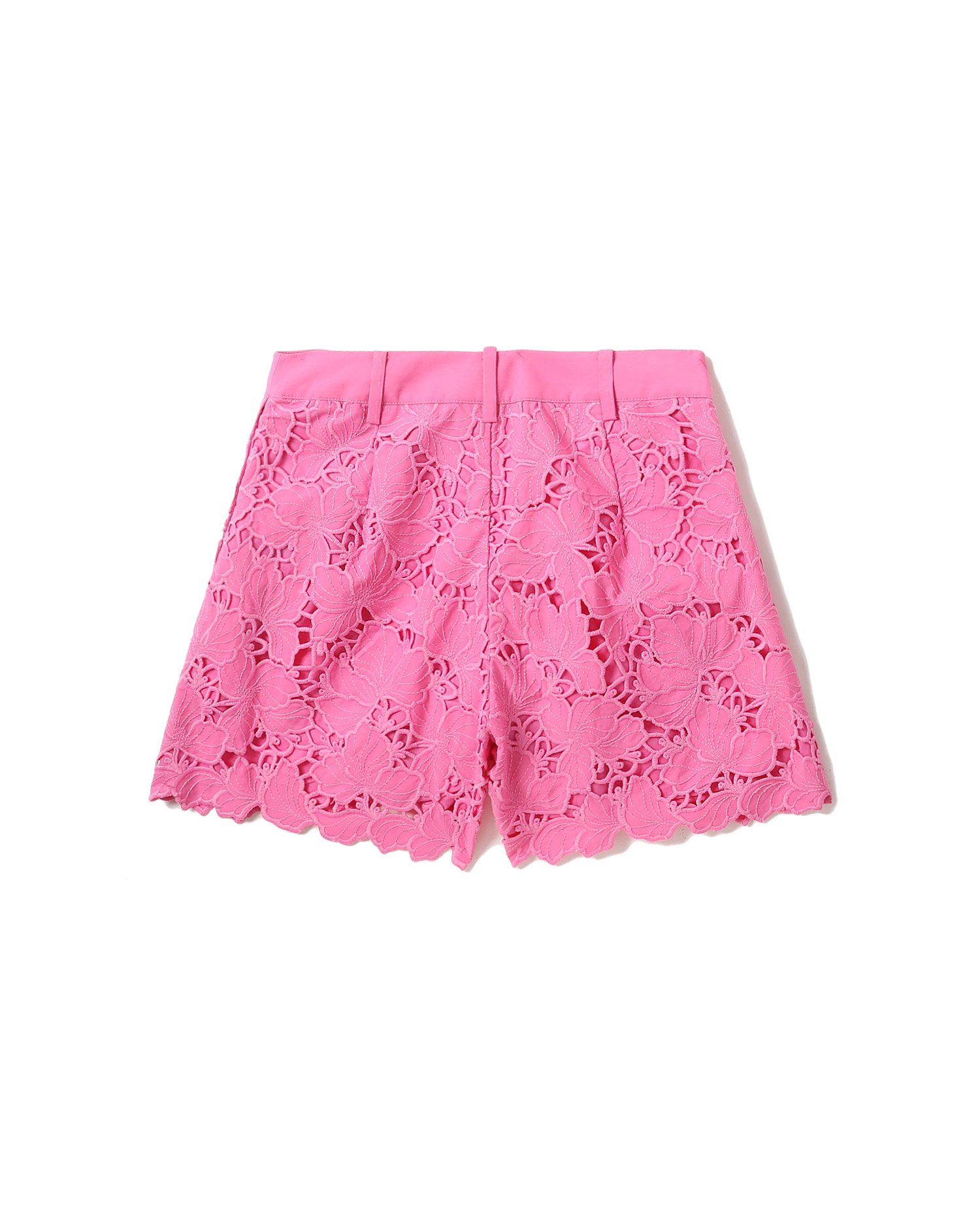 AUTORRETRATO Shorts de algodón con encaje