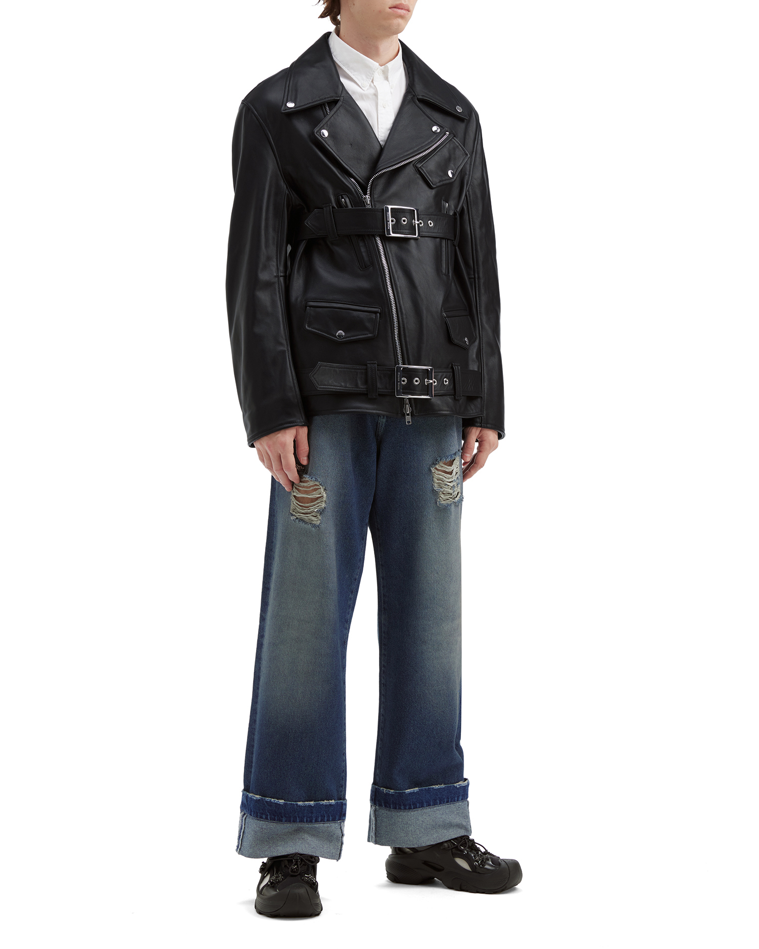 SIMONE ROCHA ダメージ加工ストレートレッグジーンズ