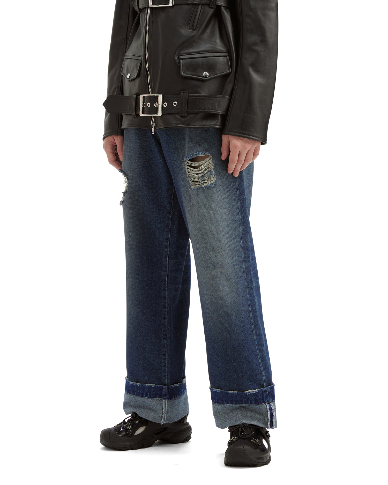SIMONE ROCHA ダメージ加工ストレートレッグジーンズ