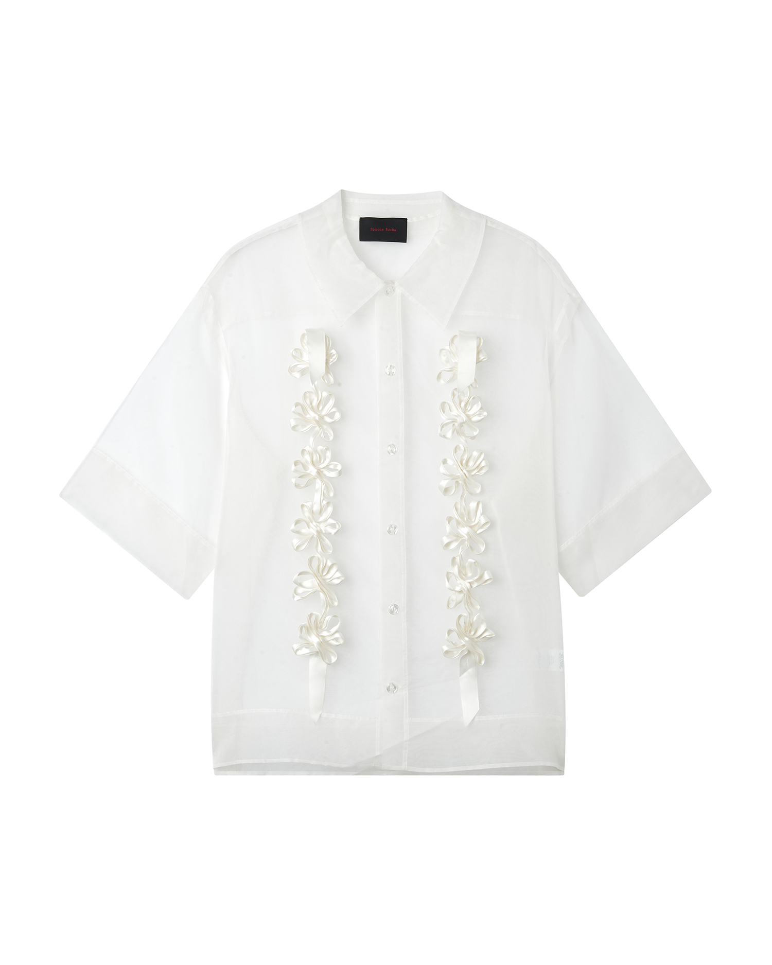 SIMONE ROCHA フローラルメッシュシャツ