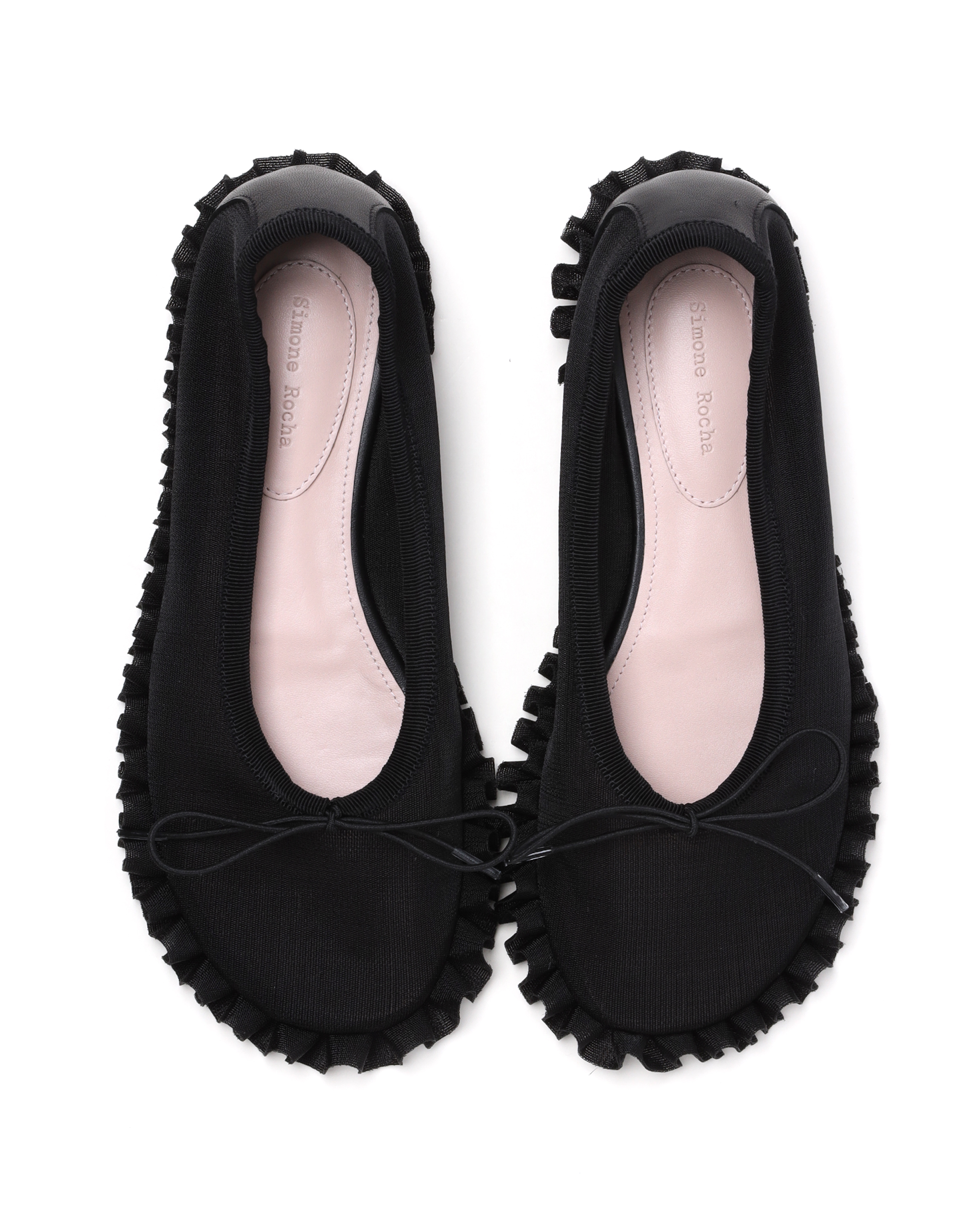 SIMONE ROCHA リボンディテール バレリーナシューズ