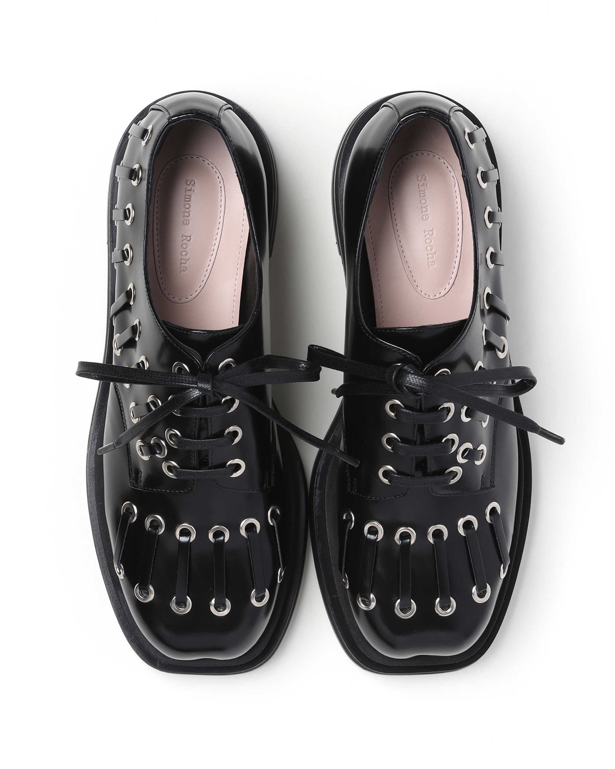 SIMONE ROCHA ハートトゥレザープラットフォームブローグ