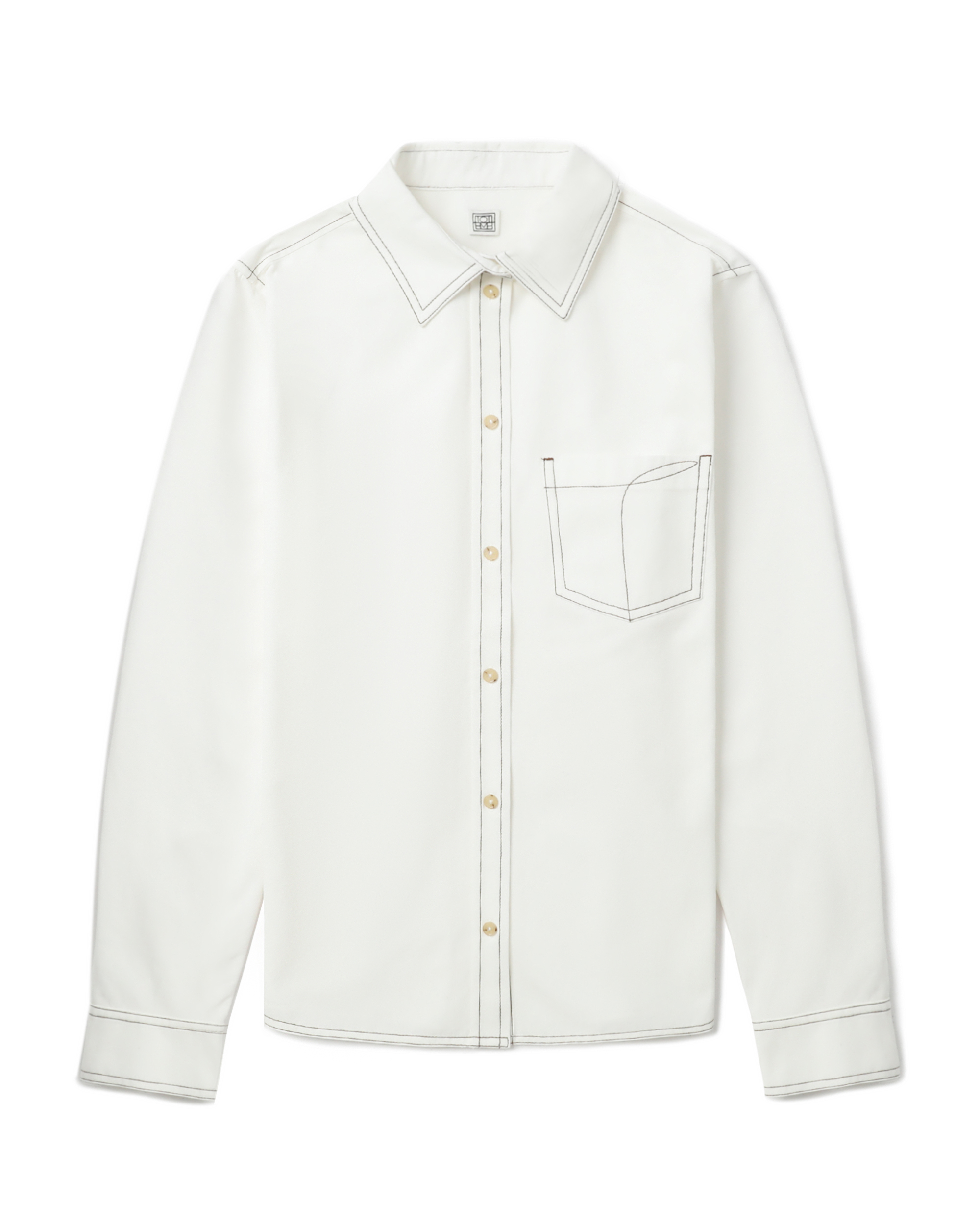 TOTEME Contrast stitch shirt