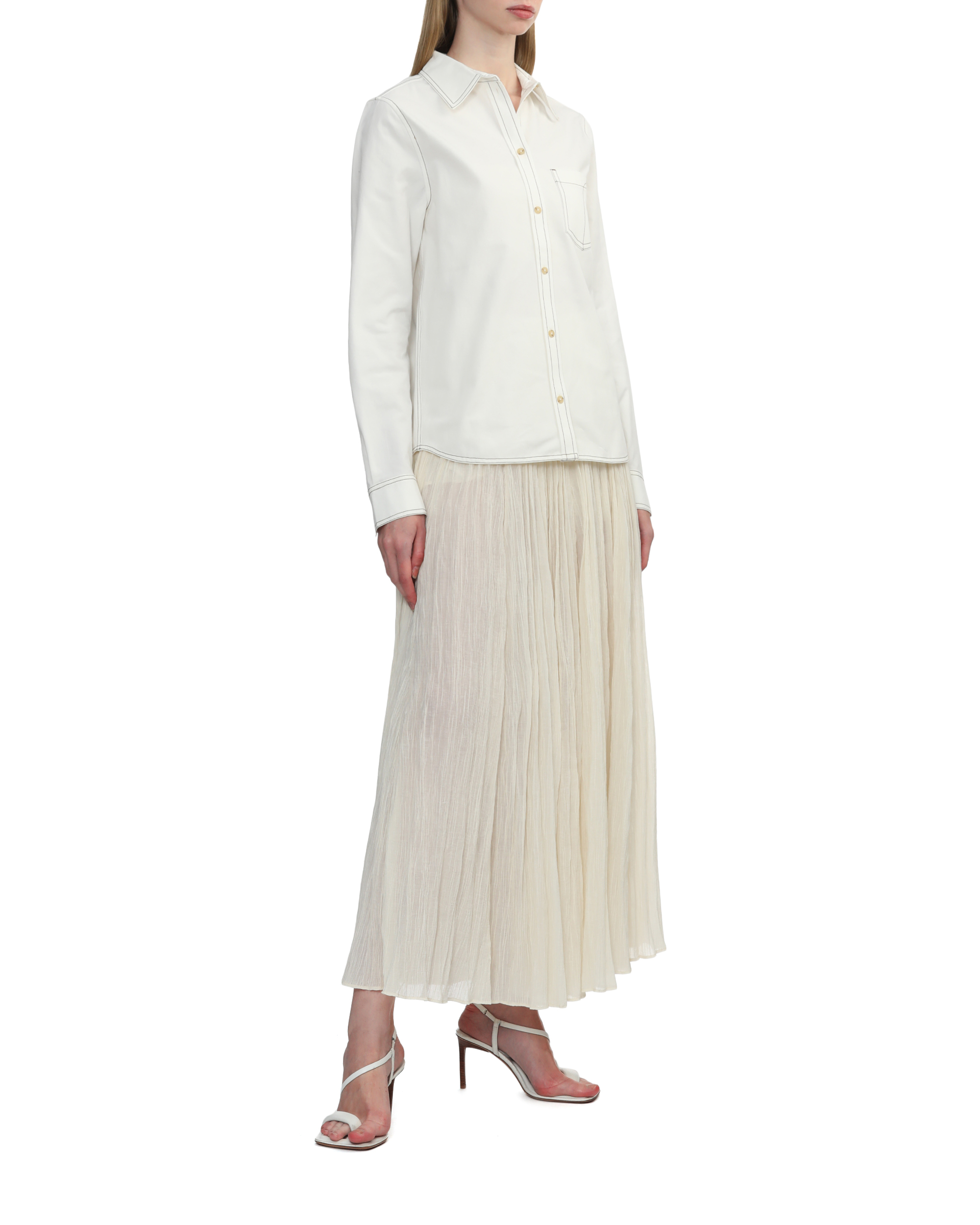 TOTEME Contrast stitch shirt