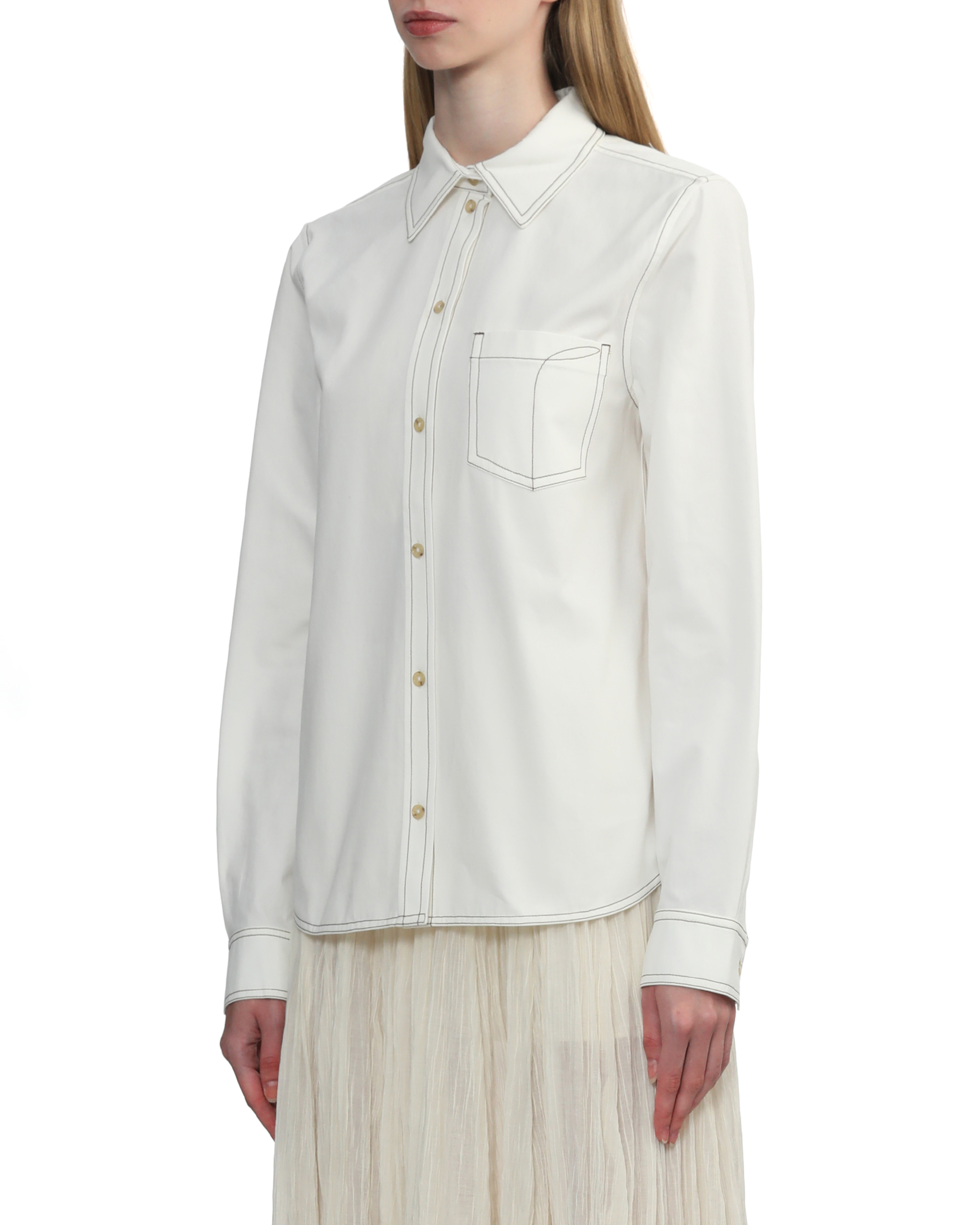 TOTEME Contrast stitch shirt